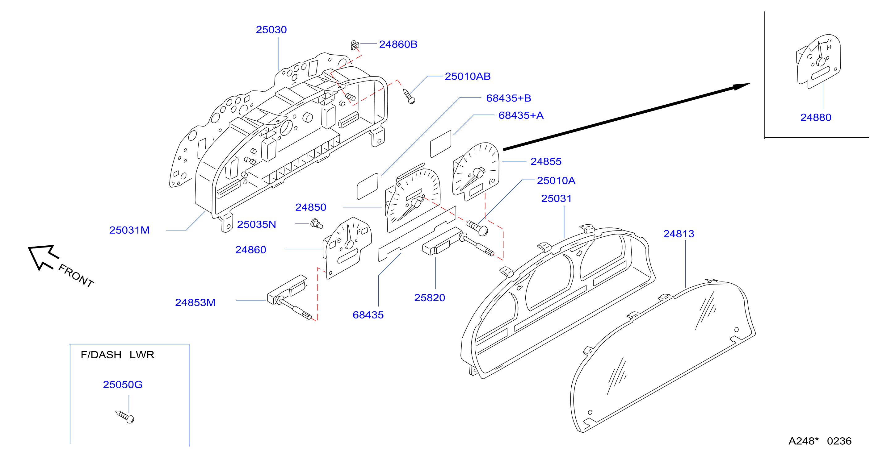 24820 75P01 Speedometer ASS Genuine Nissan Part 24820-75p01-speedometer-ass-genuine-nissan-part