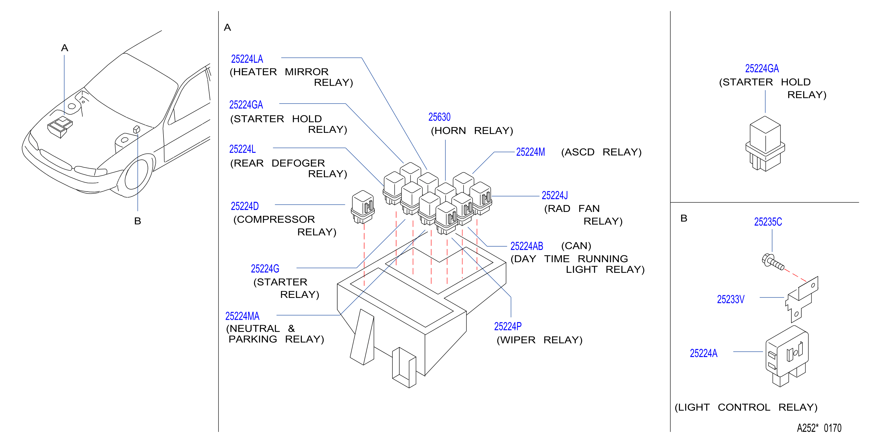 Diagram RELAY for your 1997 INFINITI J30   