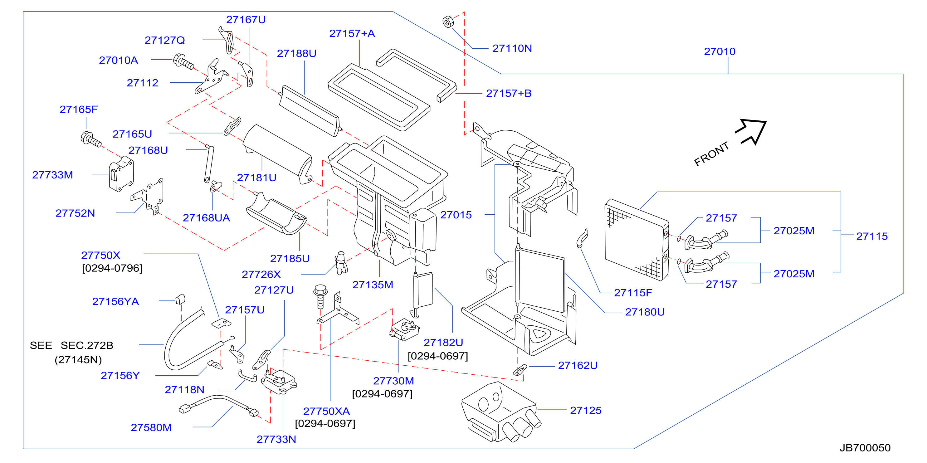 27550-40U02 - Clip. CENTRAL, EUROPE, SE - Genuine Nissan Part