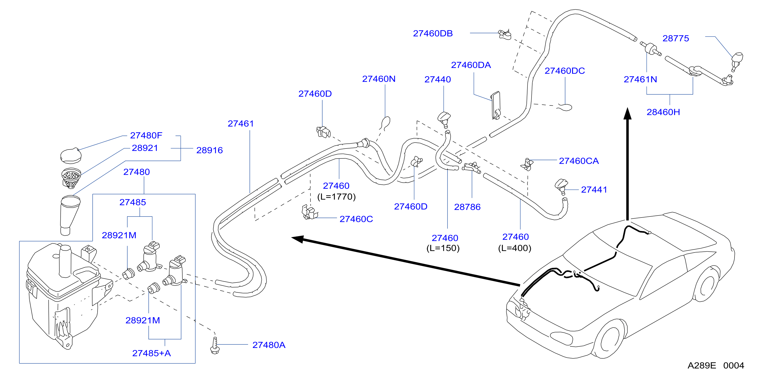 Diagram LAVADOR DEL PARABRISAS for your Nissan