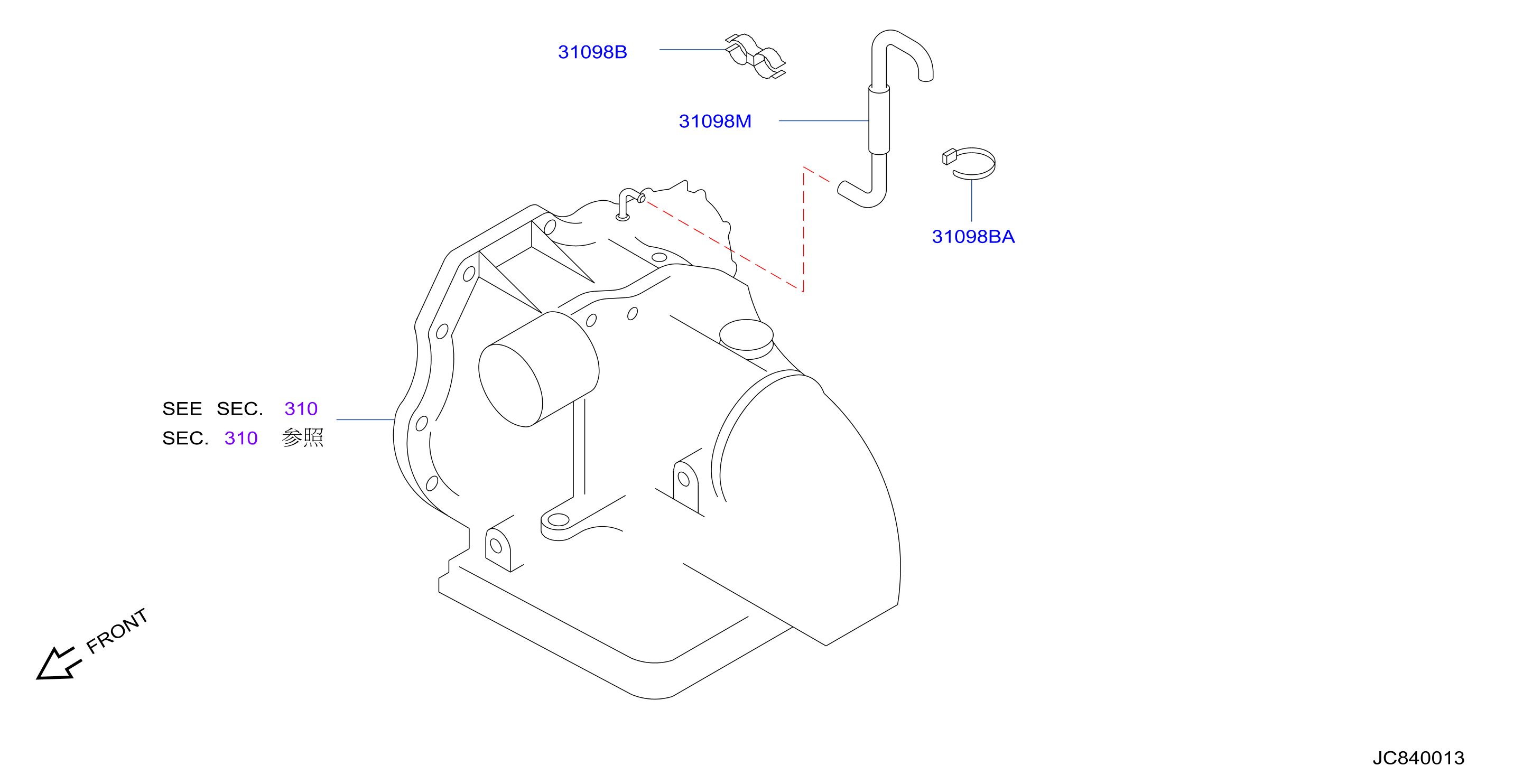 Diagram TUBERIA DE RESPIRADERO (PARA UNIDAD DEL) for your 1989 Nissan Maxima SE/BOSE 3.0L V6 MT 