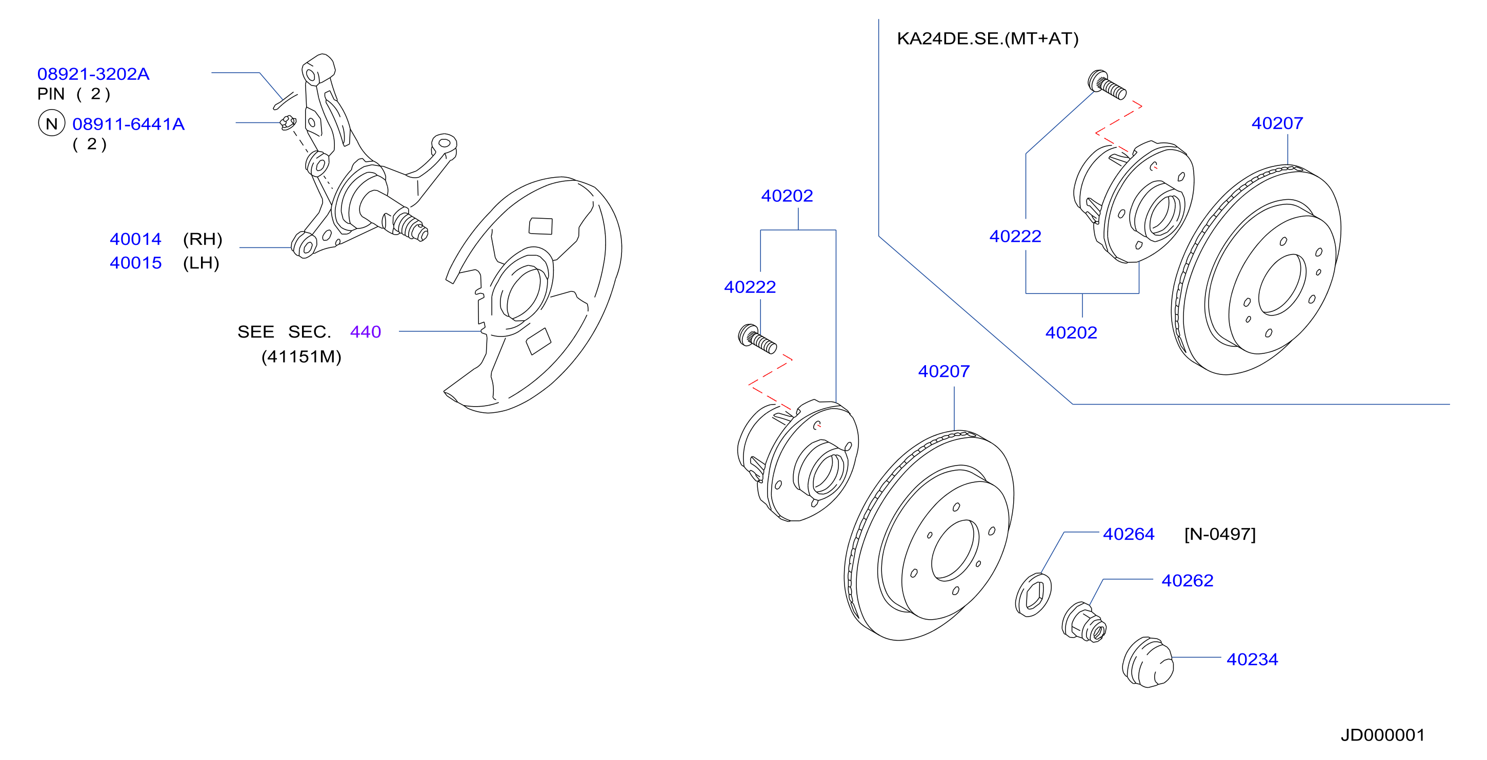 Diagram FRONT AXLE for your 2019 Nissan NV2500   
