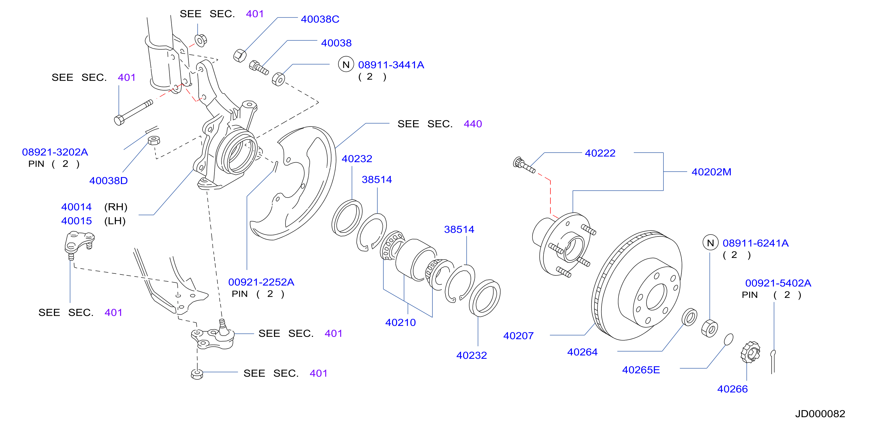 Diagram FRONT AXLE for your INFINITI