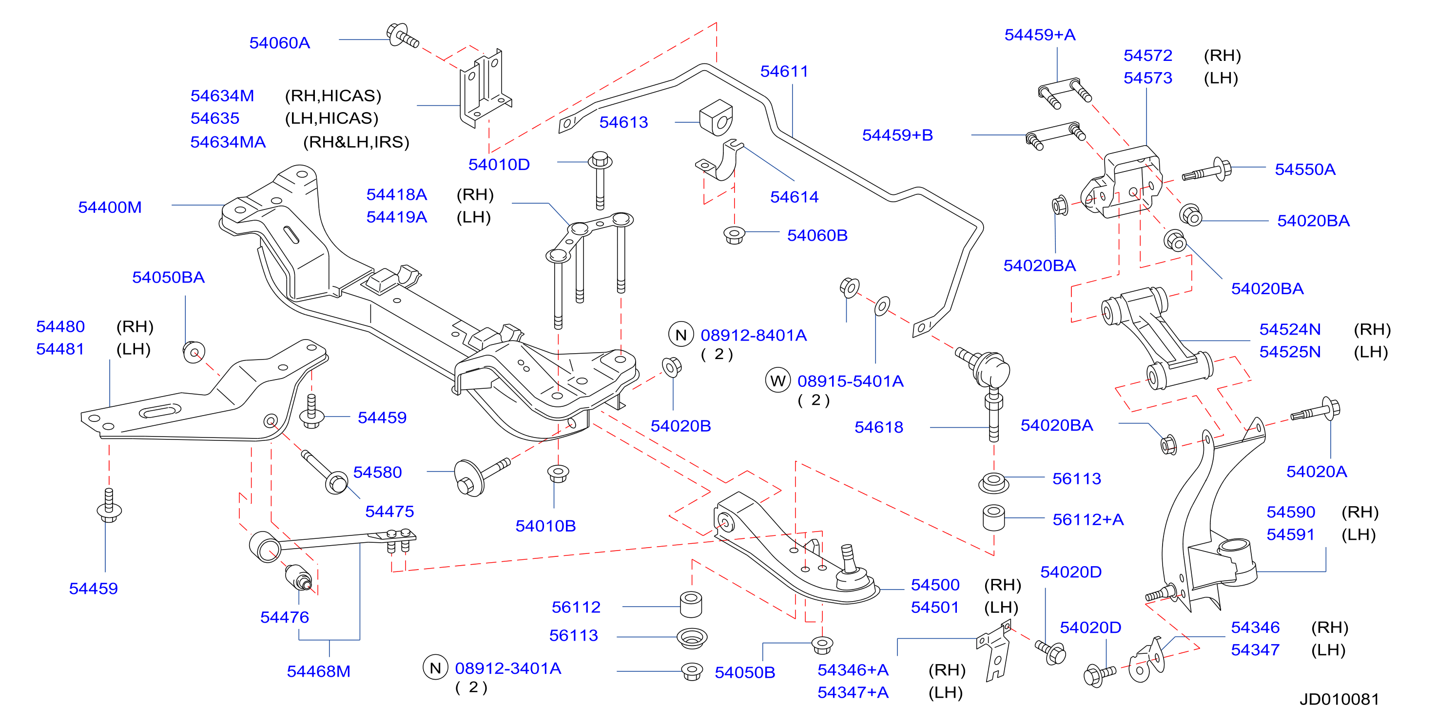 Diagram FRONT SUSPENSION for your 2003 INFINITI FX35   