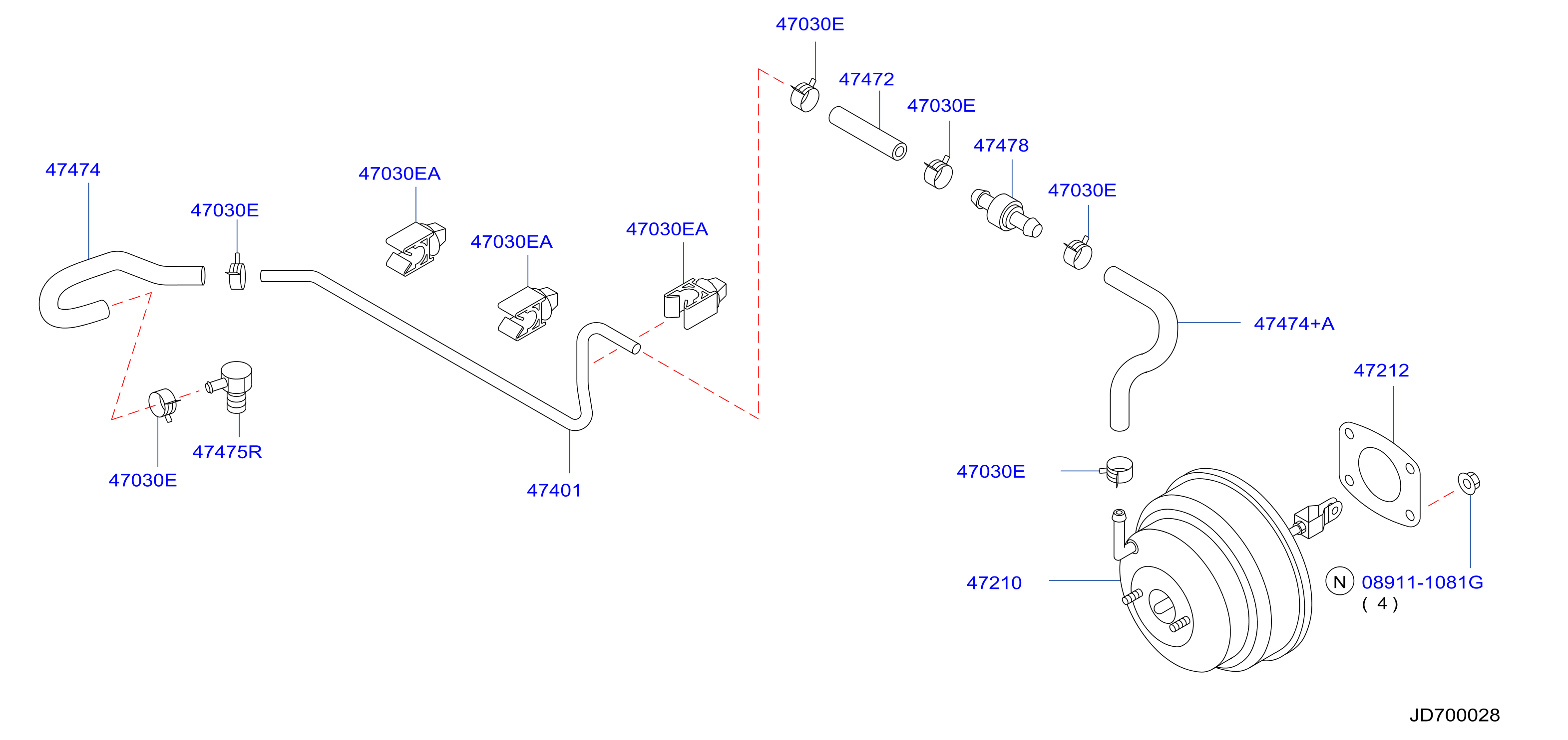 Diagram BRAKE SERVO &             SERVO CONTROL for your Nissan Maxima  