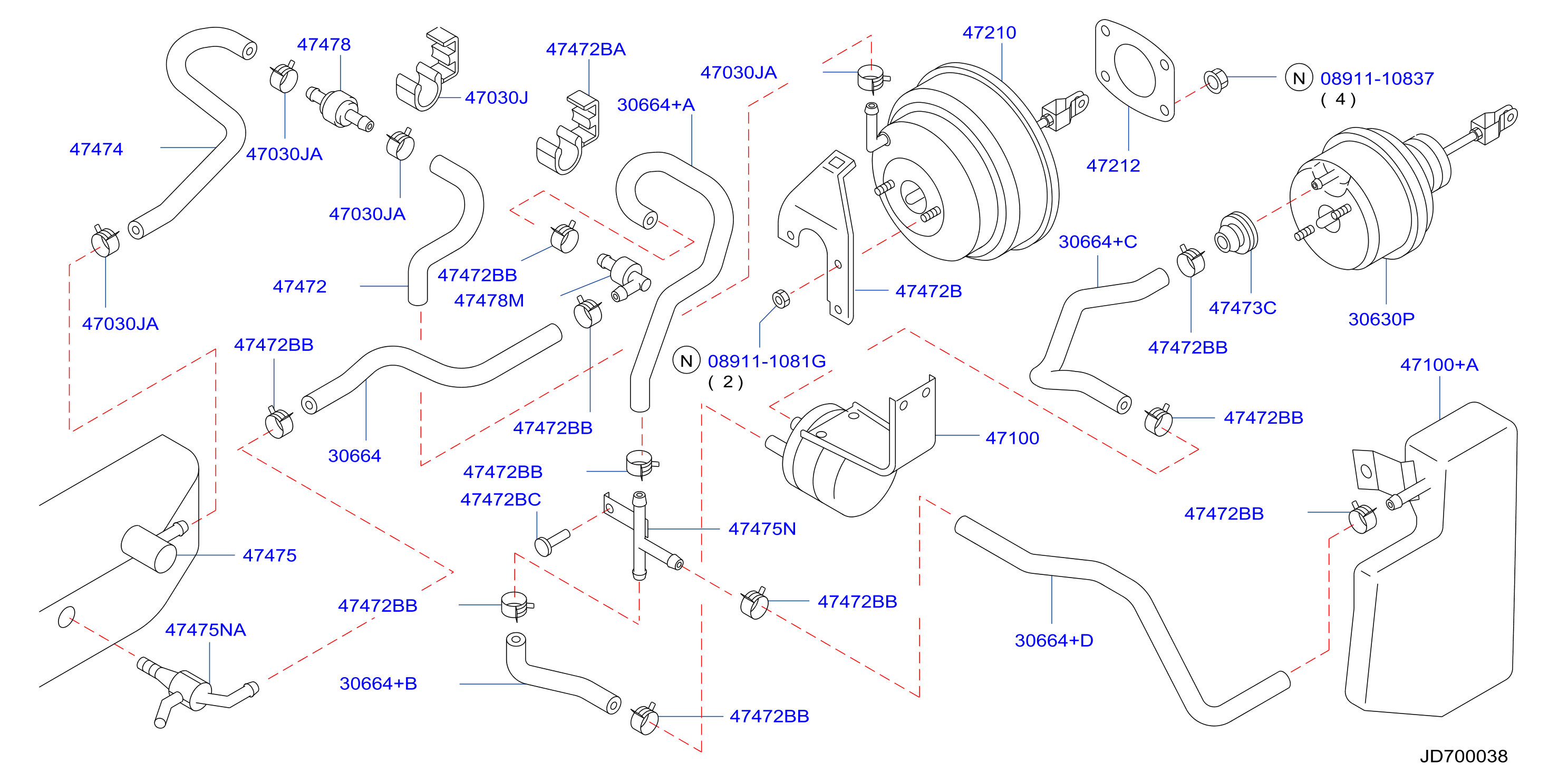 Diagram BRAKE SERVO &             SERVO CONTROL for your Nissan 300ZX  