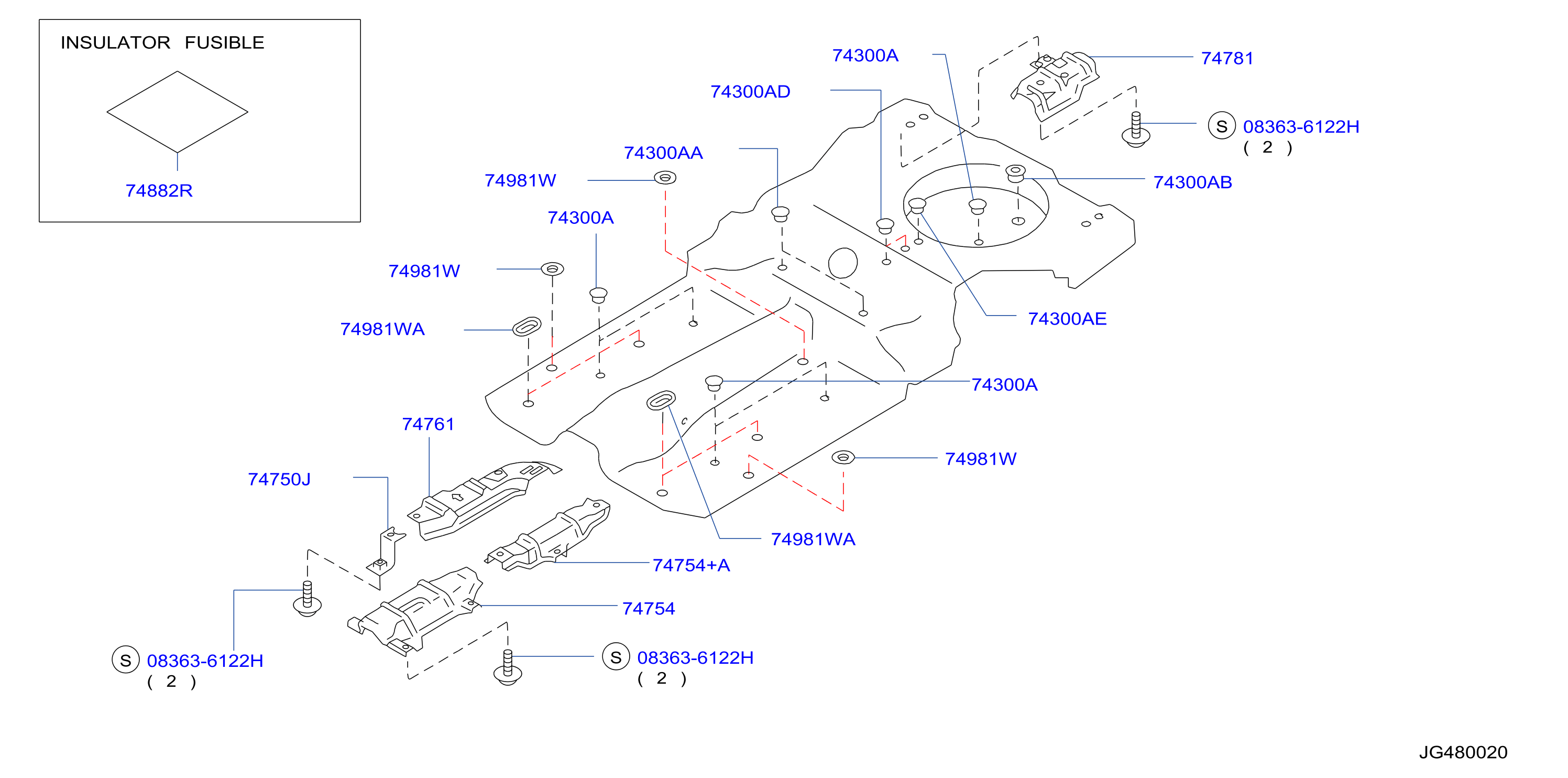 Diagram FLOOR FITTING for your Nissan