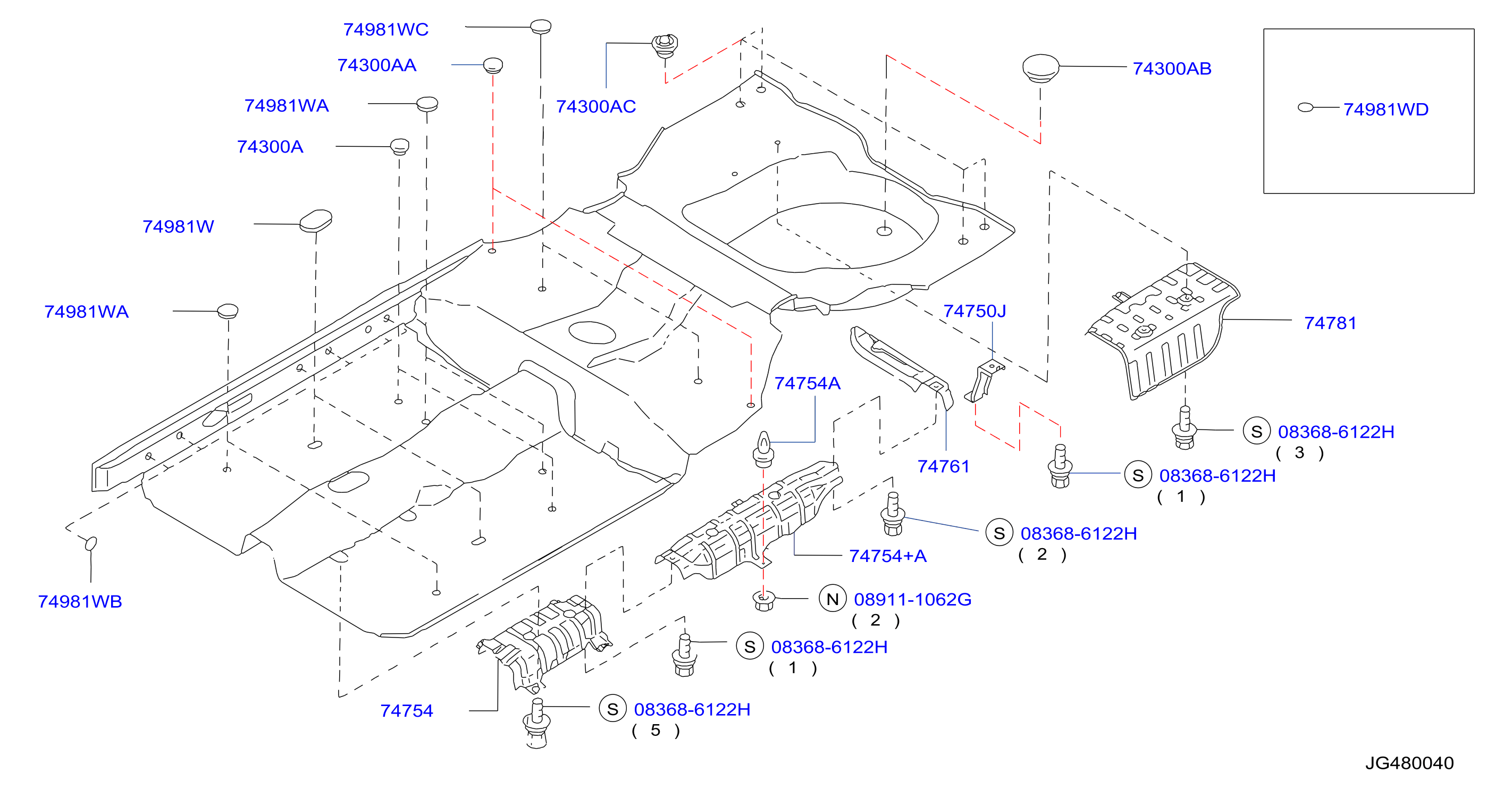 Diagram FLOOR FITTING for your 1995 Nissan