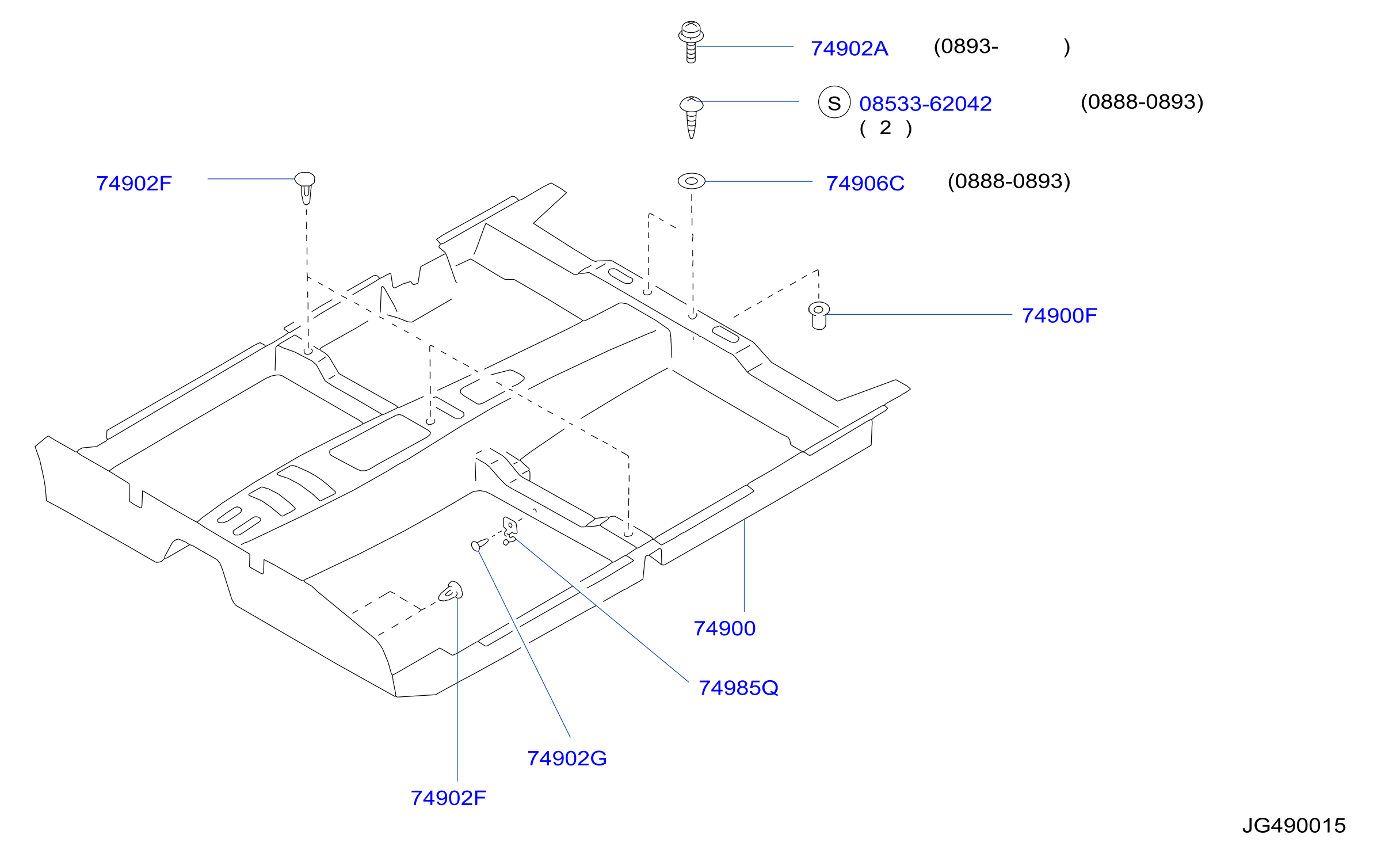 Full size assembly image of FLOOR TRIMMING (1/1)