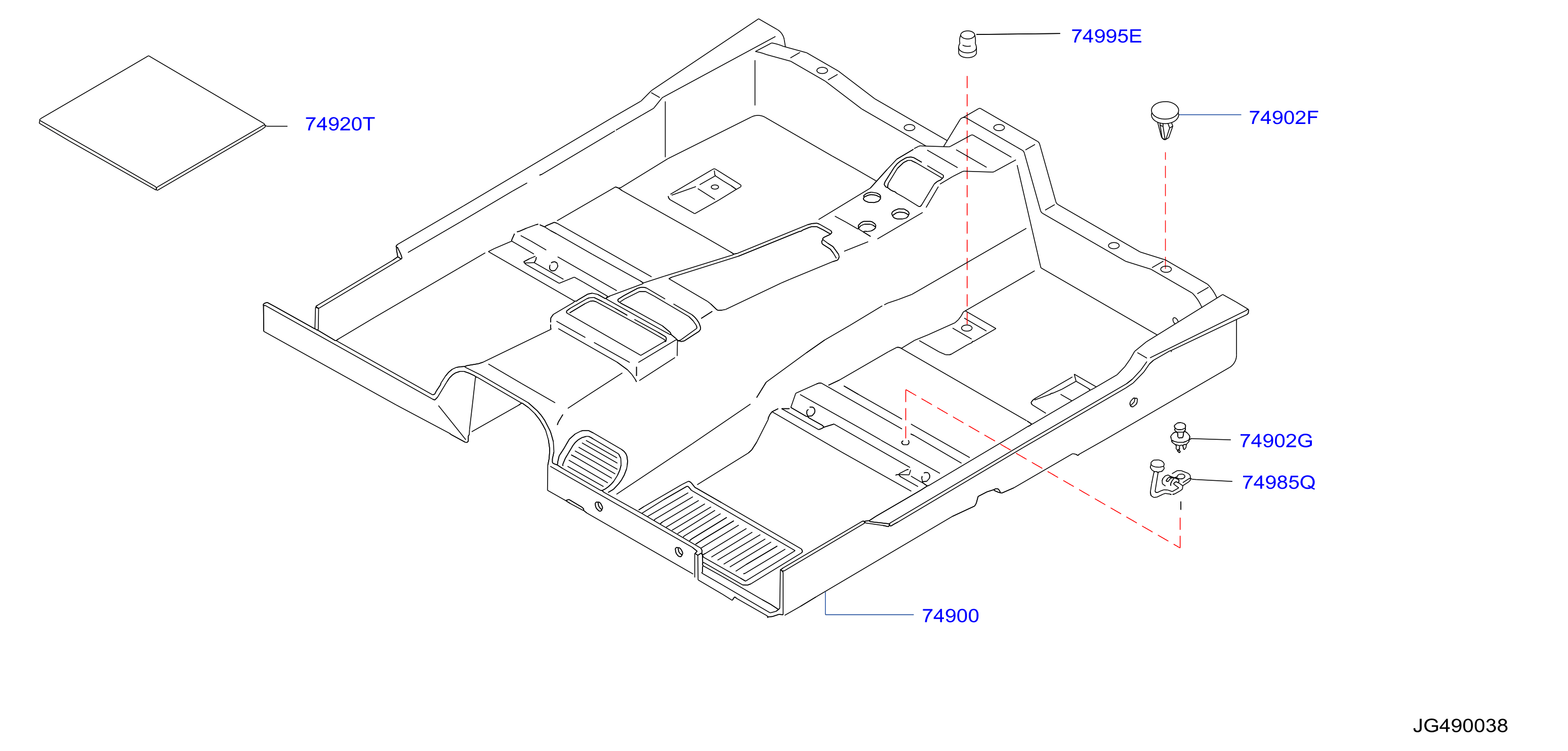 Diagram FLOOR TRIMMING for your Nissan 300ZX  