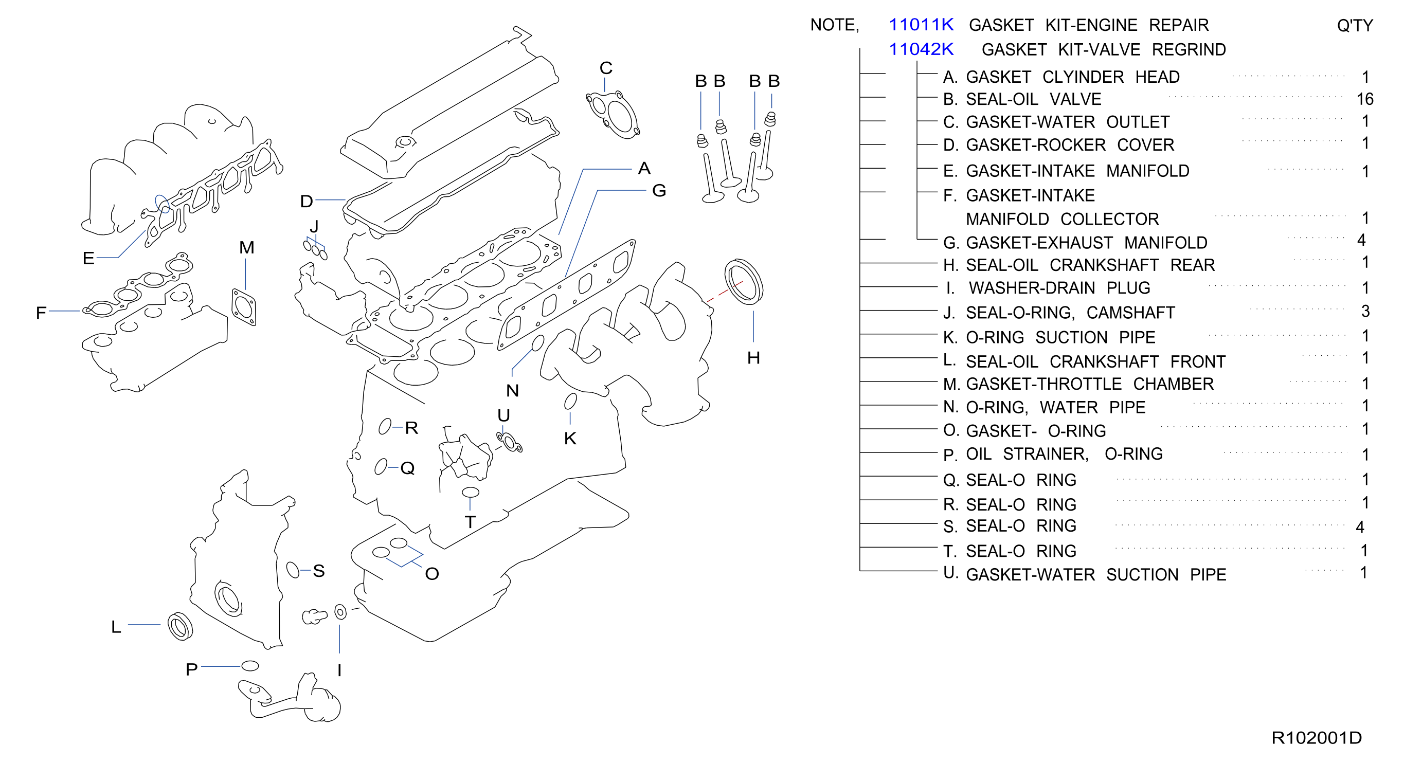 Nissan Altima Engine Cylinder Head Gasket Set - 11042-8J085 | Mike ...