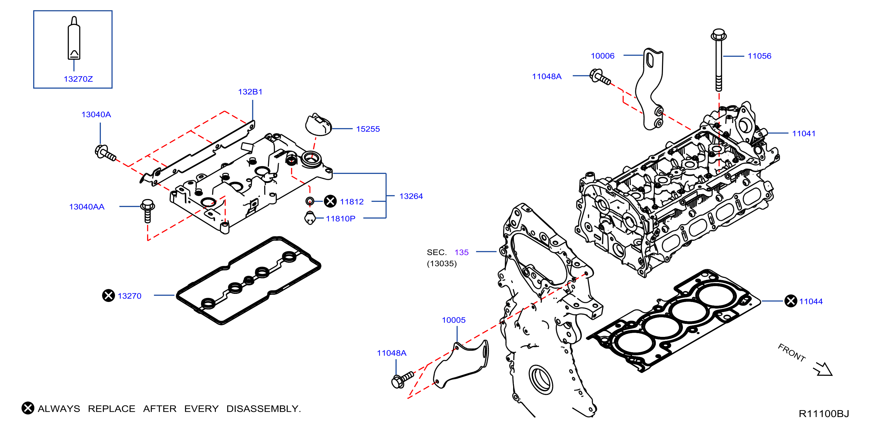 Diagram CYLINDER HEAD & ROCKER COVER for your 2008 INFINITI G35   