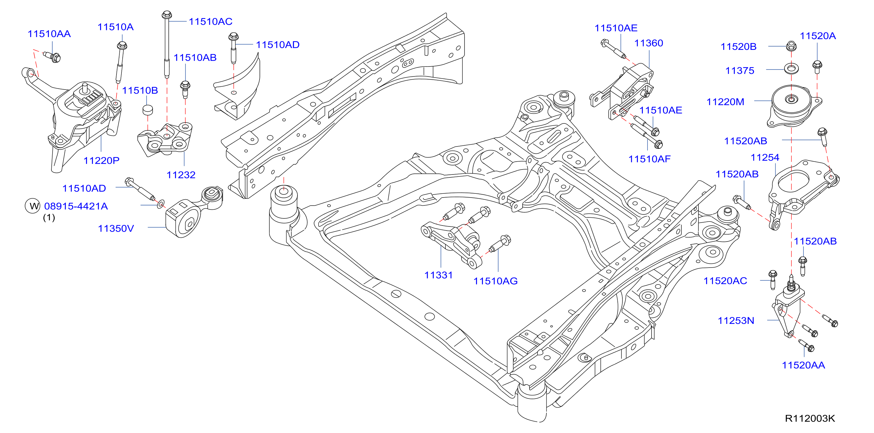 Motor mount 2008 store nissan altima