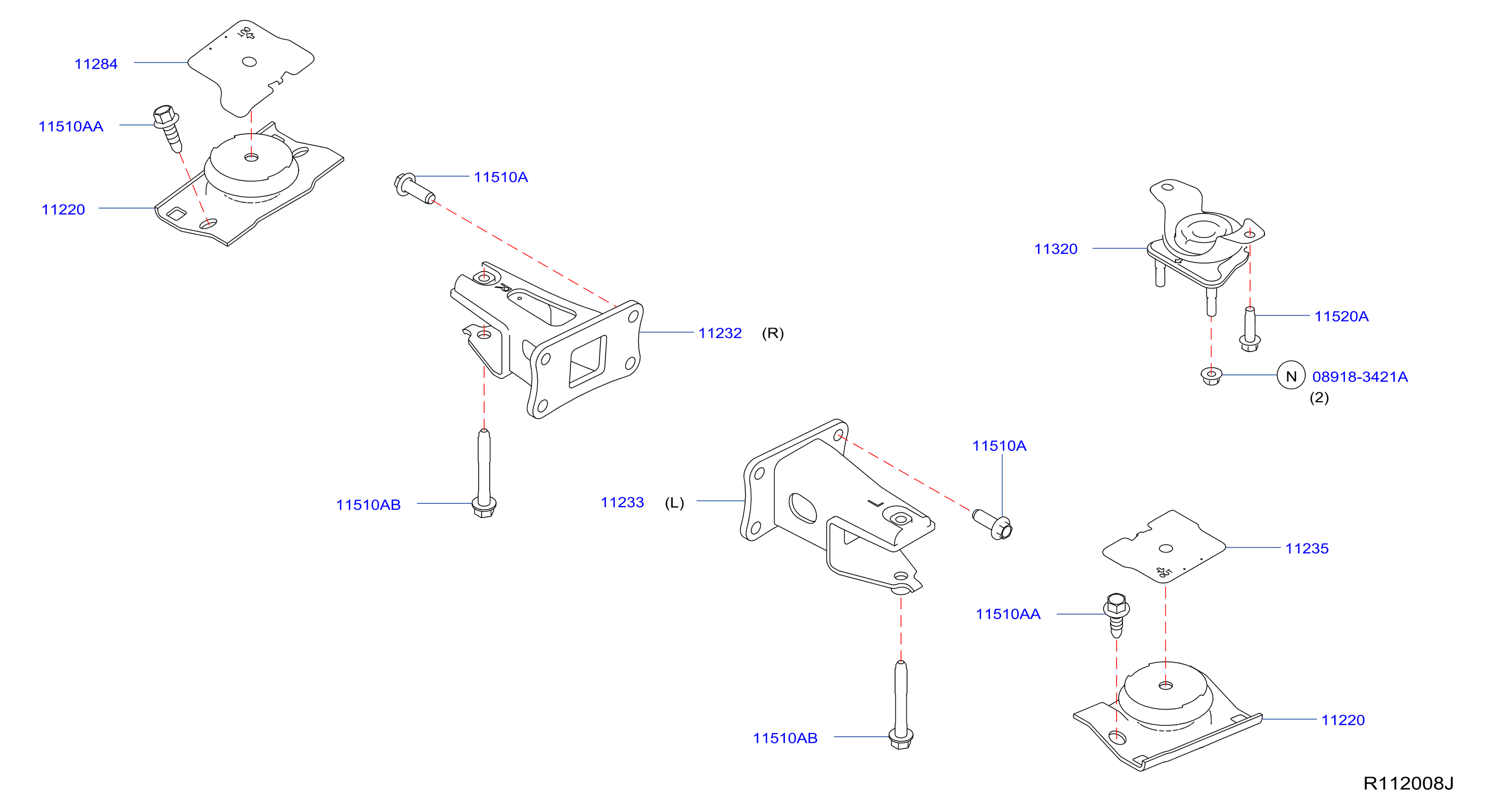 Diagram ENGINE & TRANSMISSION     MOUNTING for your 2017 Nissan Titan XD Crew Cab SV/COMF  