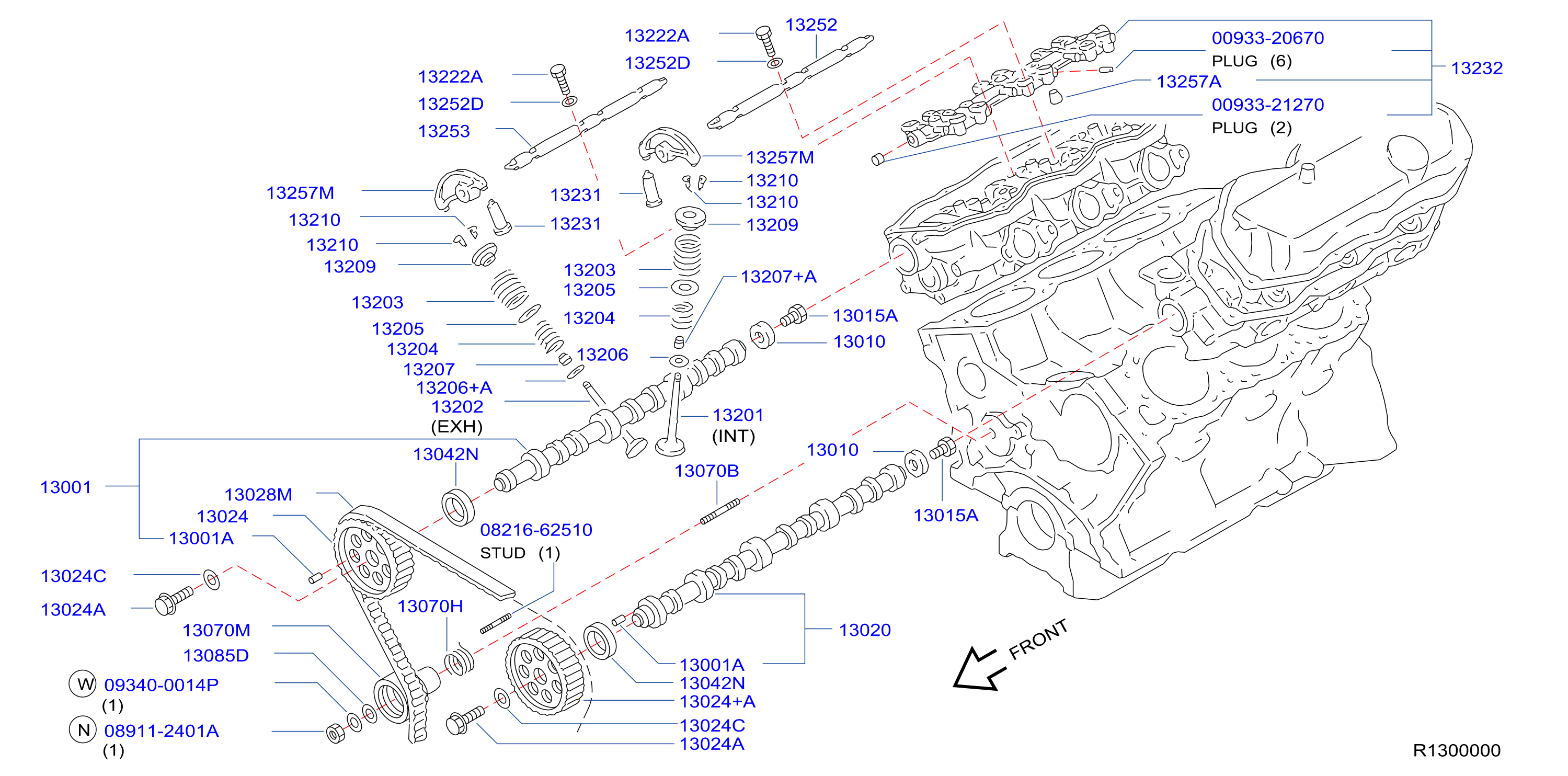 Diagram CAMSHAFT & VALVE MECHANISM for your Nissan Maxima  