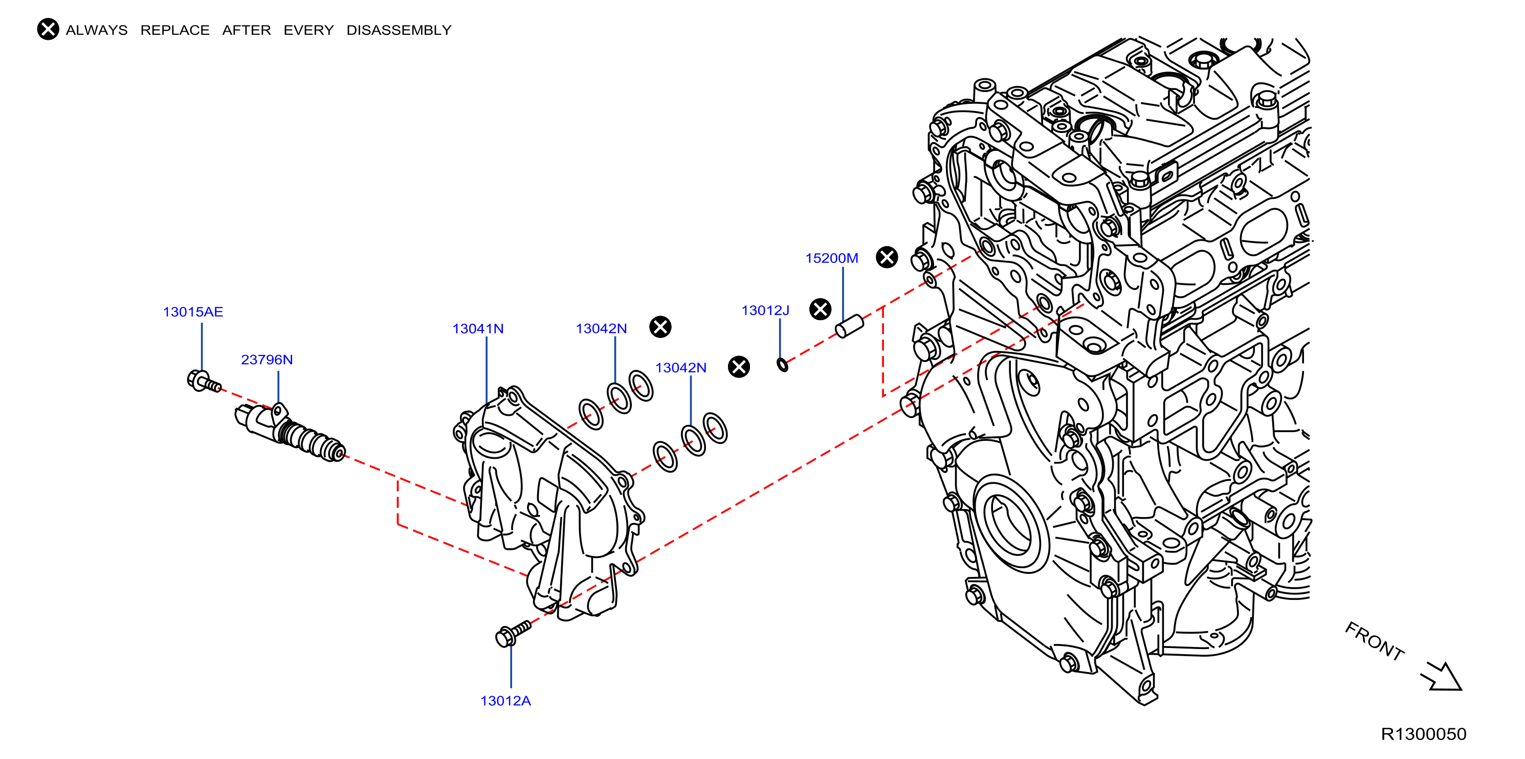 Diagram CAMSHAFT & VALVE MECHANISM for your Nissan NV1500  