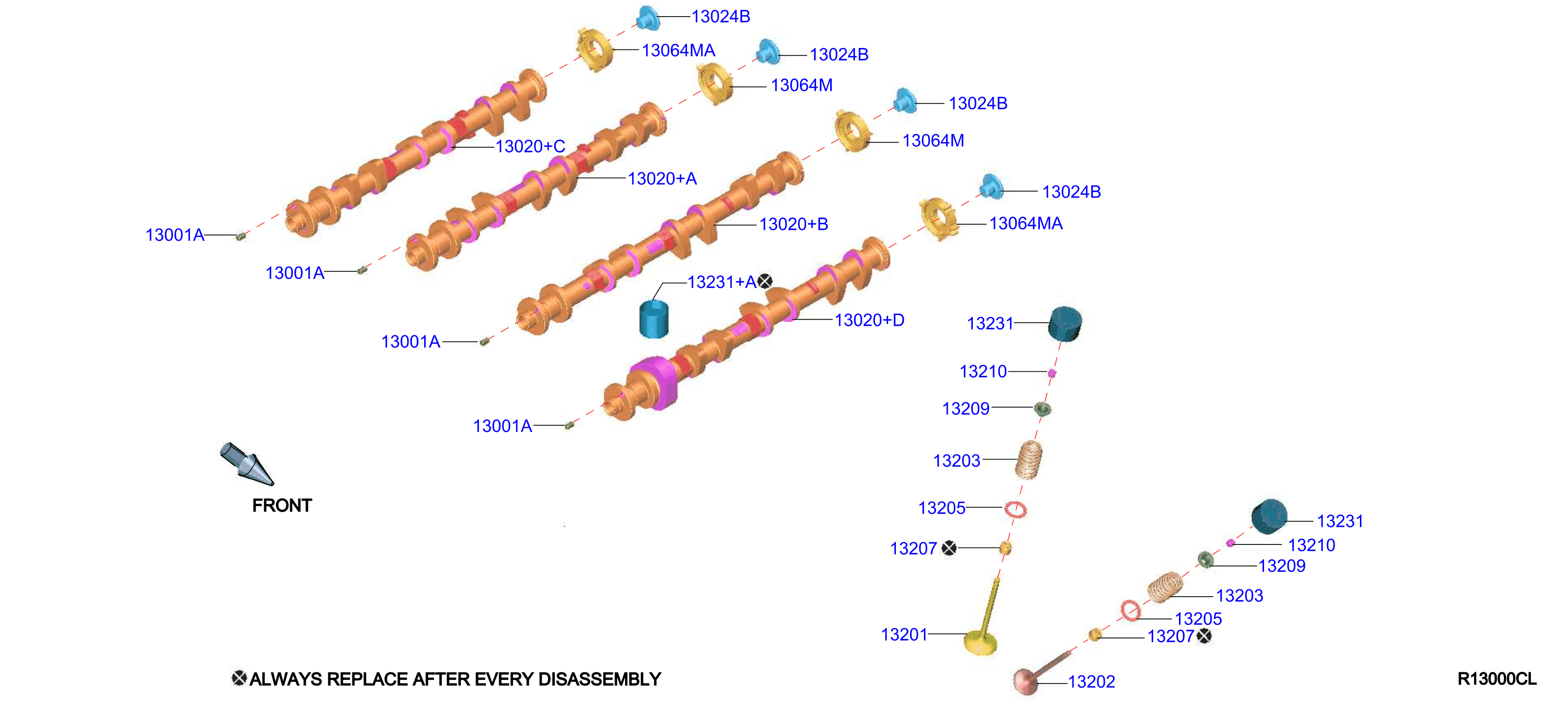 Diagram CAMSHAFT & VALVE MECHANISM for your 2015 INFINITI M37   