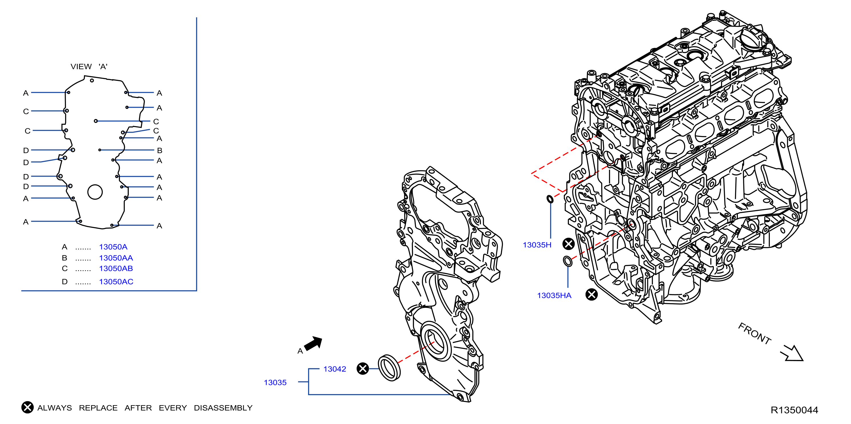 Diagram CUBIERTA DEL, BOMBA VACÍO Y FIJACIÓN for your 2016 Nissan Sentra   