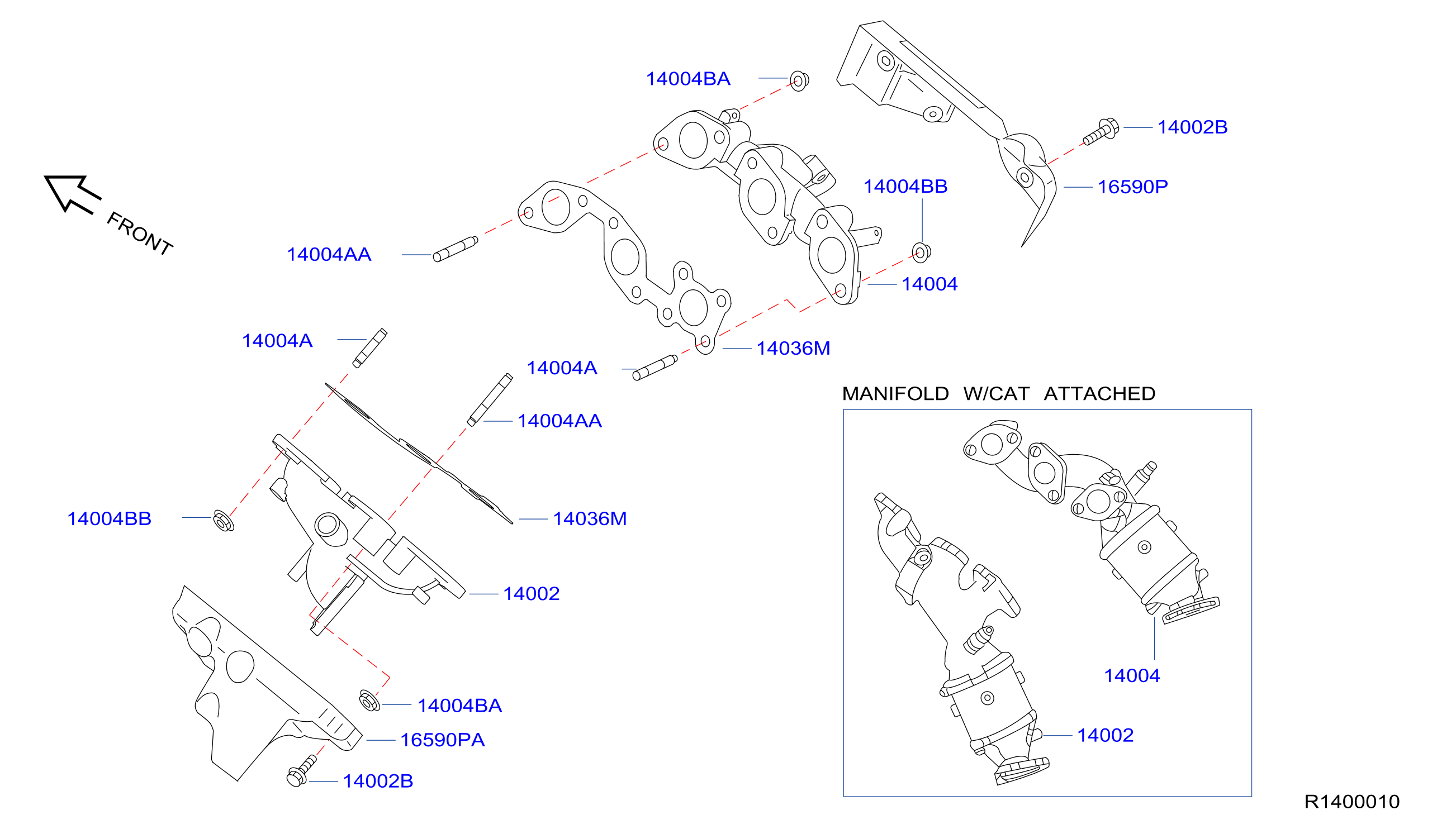 Diagram MANIFOLD for your 2005 Nissan Frontier   