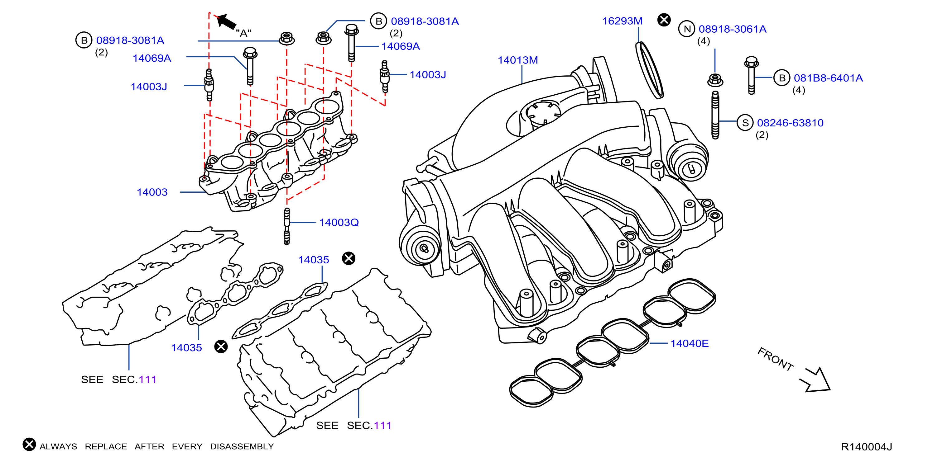 Diagram MANIFOLD for your 2011 Nissan Titan Crew Cab OFFROAD  