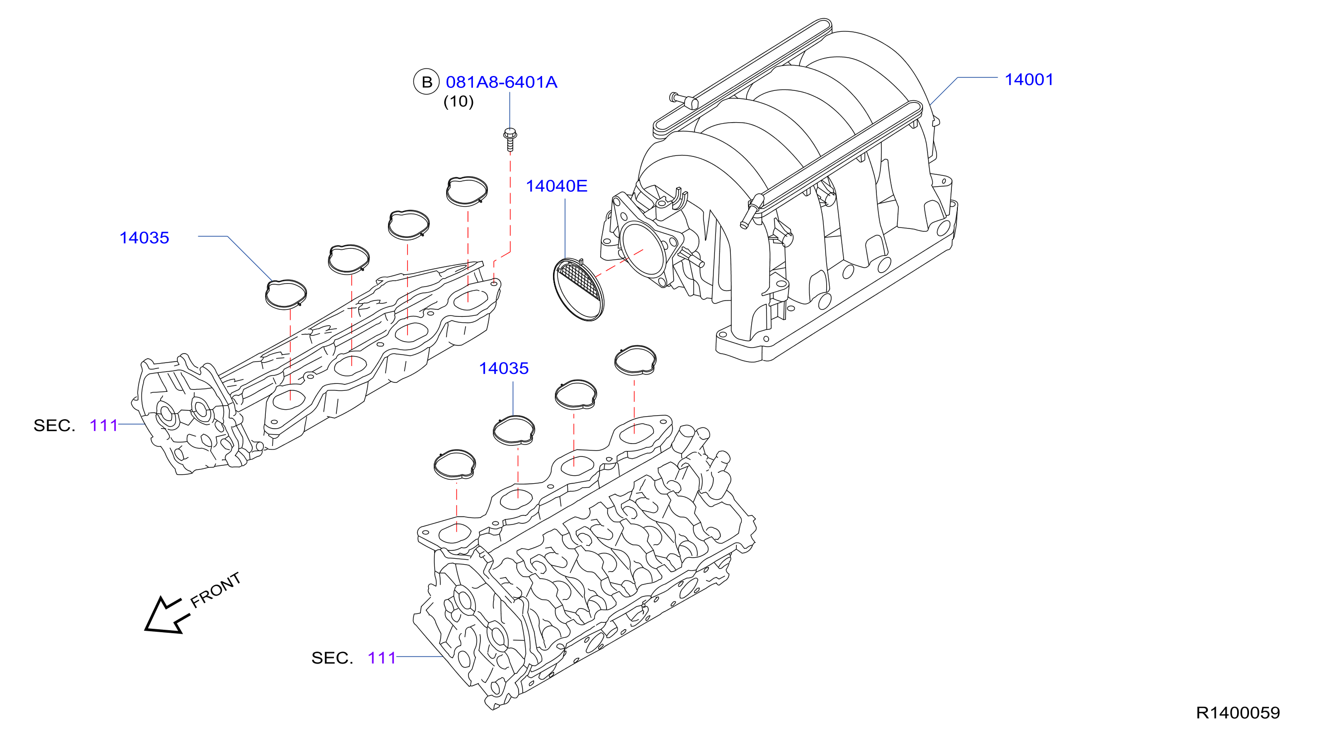 Nissan Kicks Engine Intake Manifold. Engine component that directs