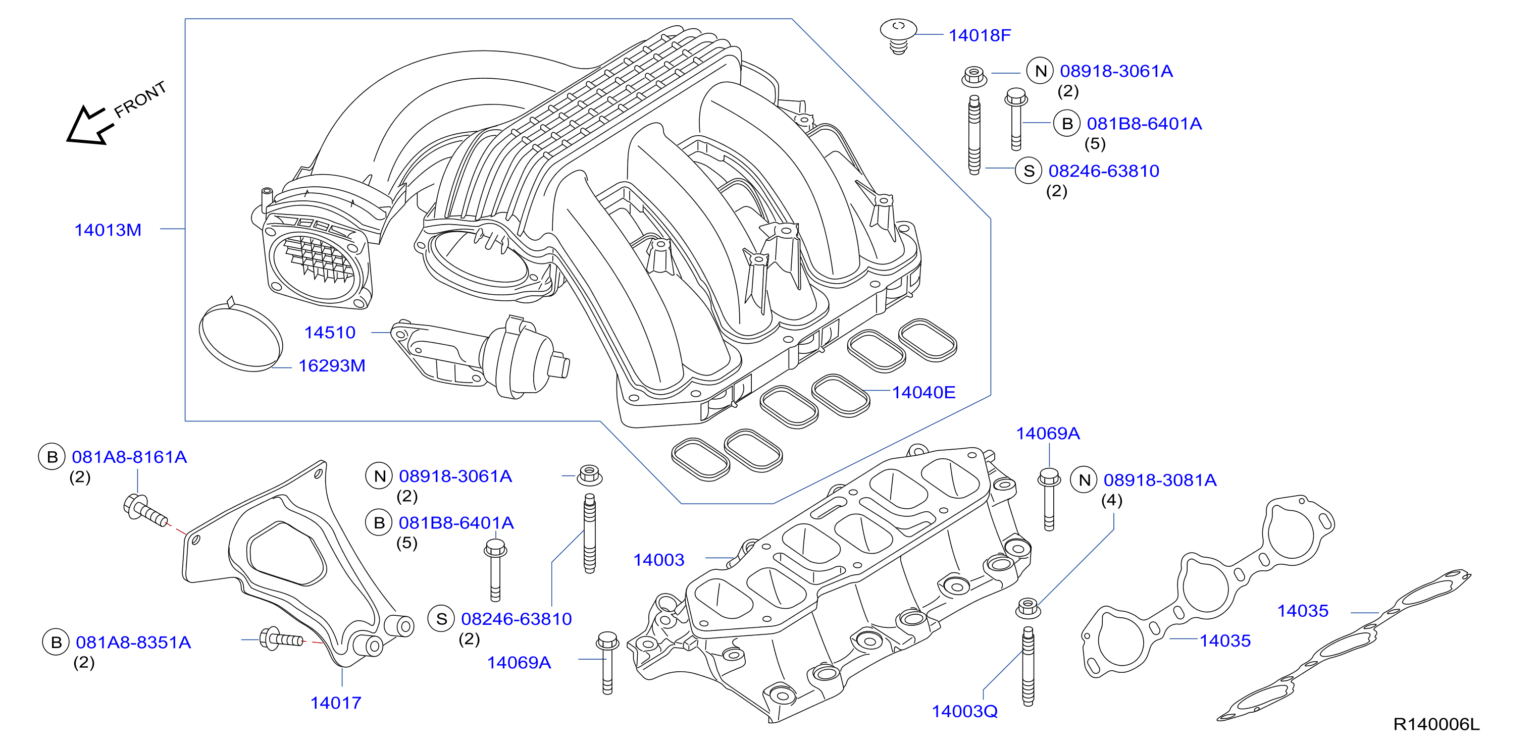 Diagram MANIFOLD for your Nissan Murano  