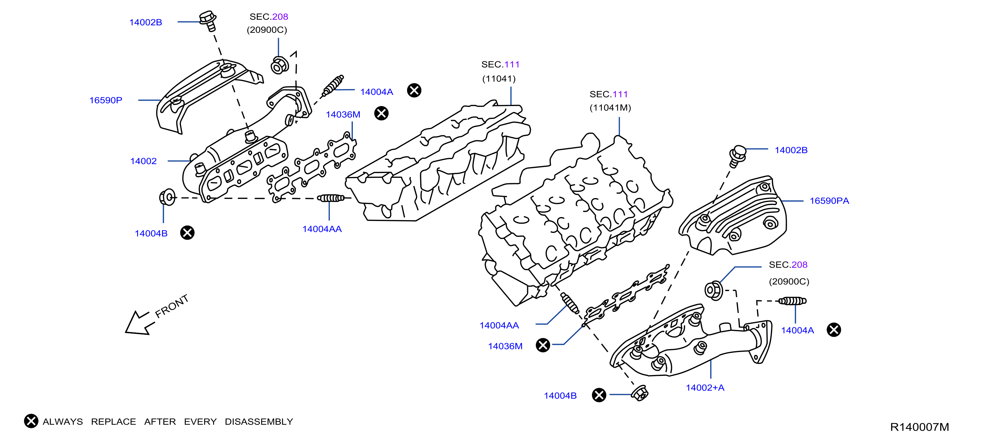 Diagram MANIFOLD for your Nissan Murano  