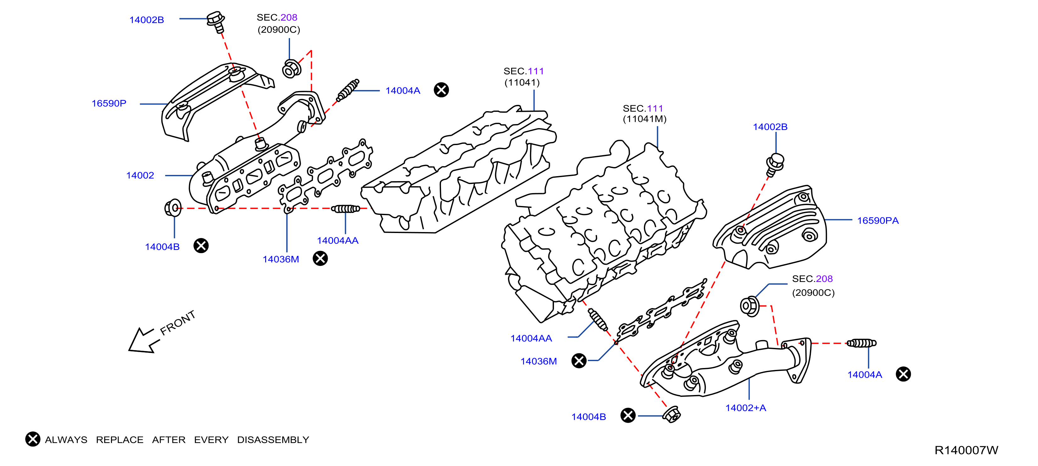 Diagram MANIFOLD for your Nissan Murano  