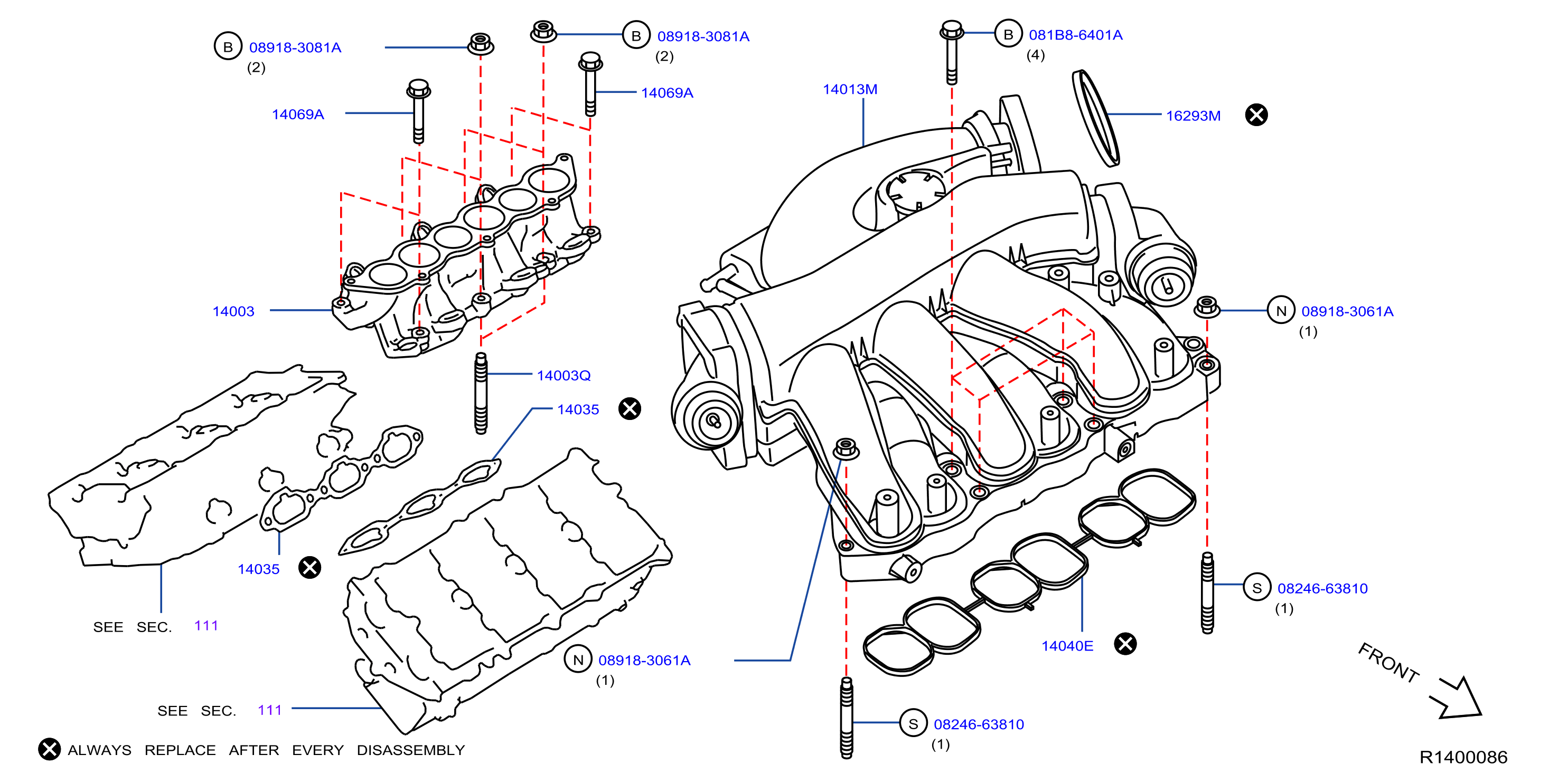 Diagram MANIFOLD for your 2010 INFINITI FX50   