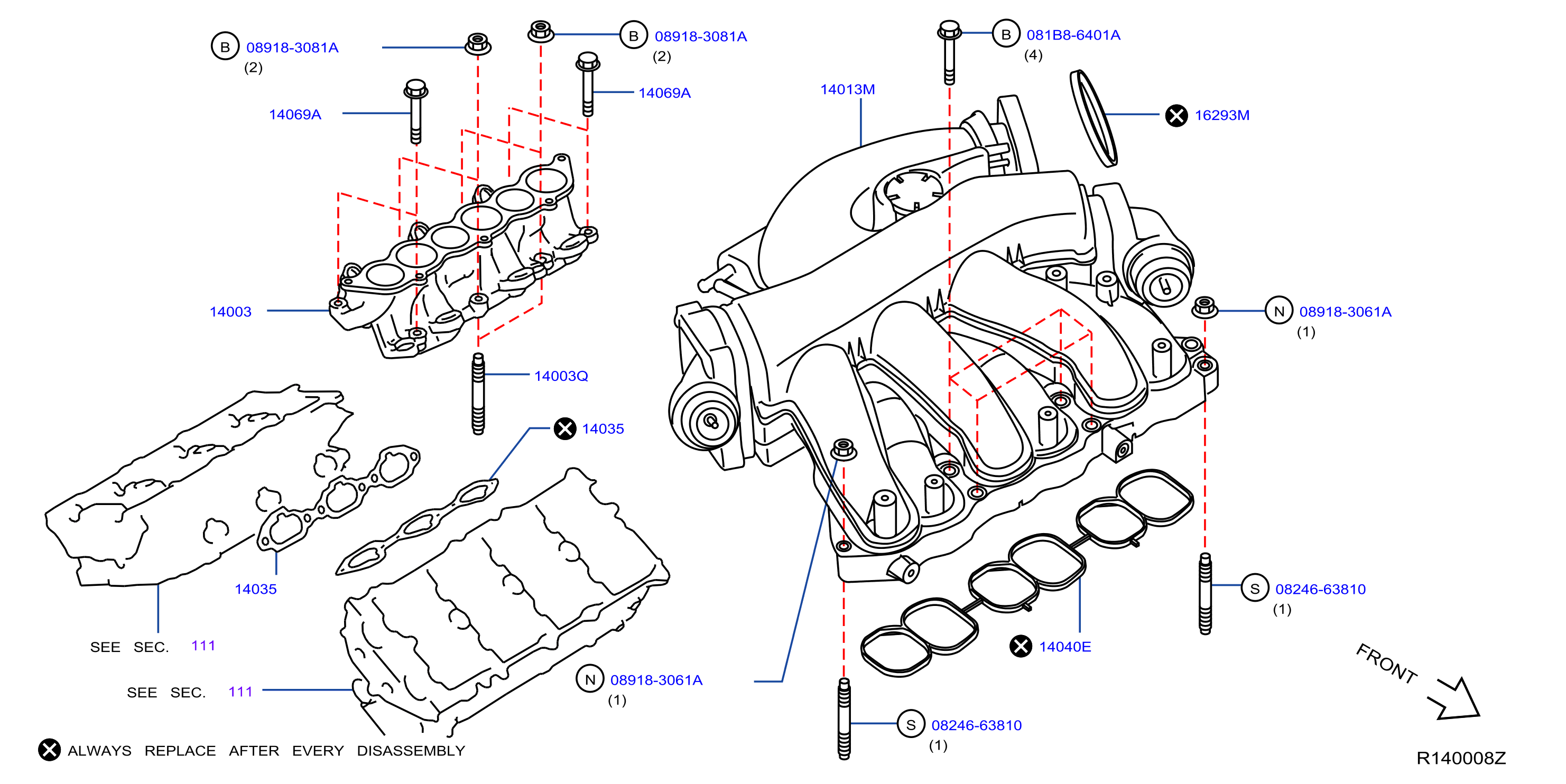 Diagram MANIFOLD for your 2011 Nissan Titan Crew Cab OFFROAD  