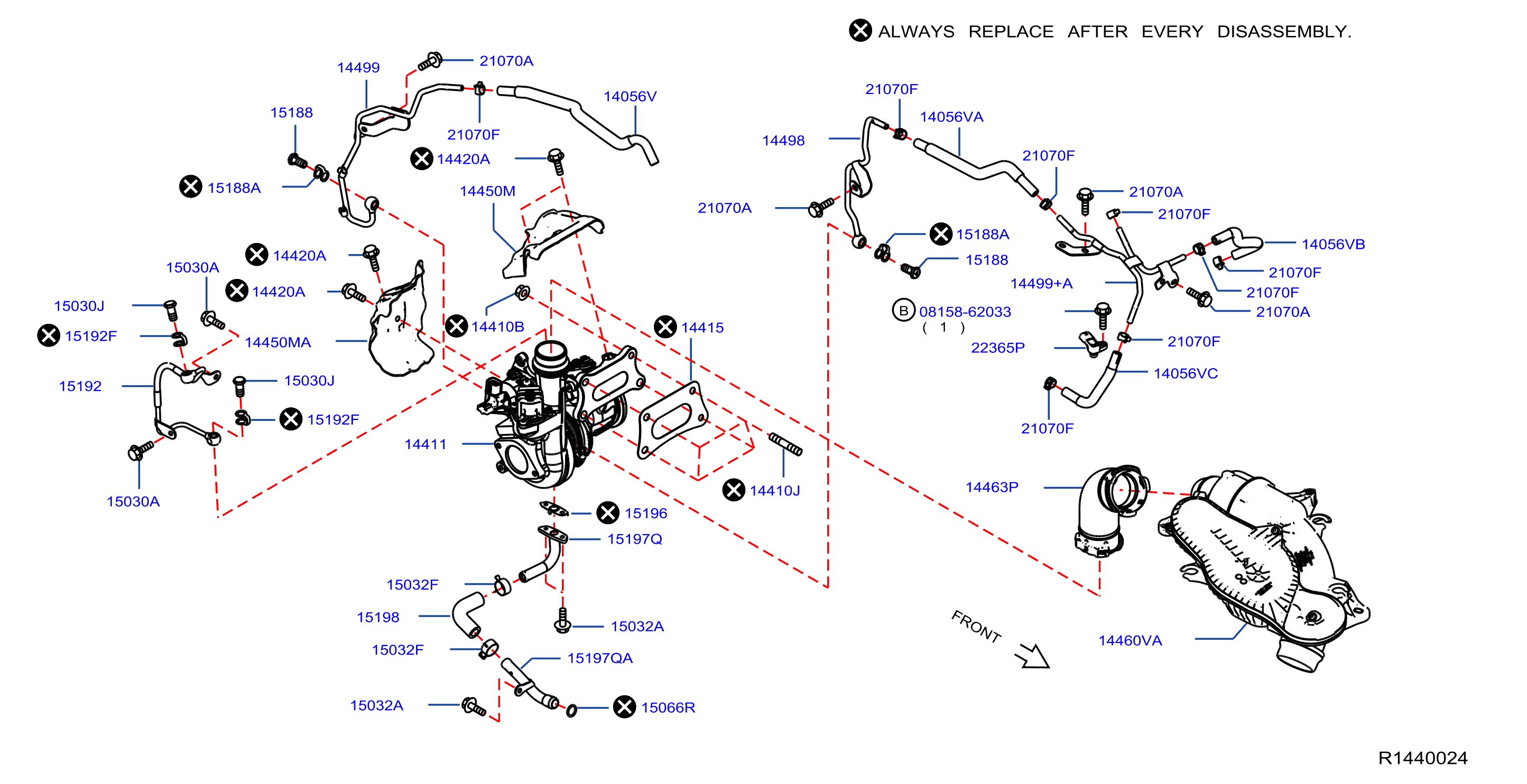 Diagram TURBO CHARGER for your 2014 INFINITI QX56   