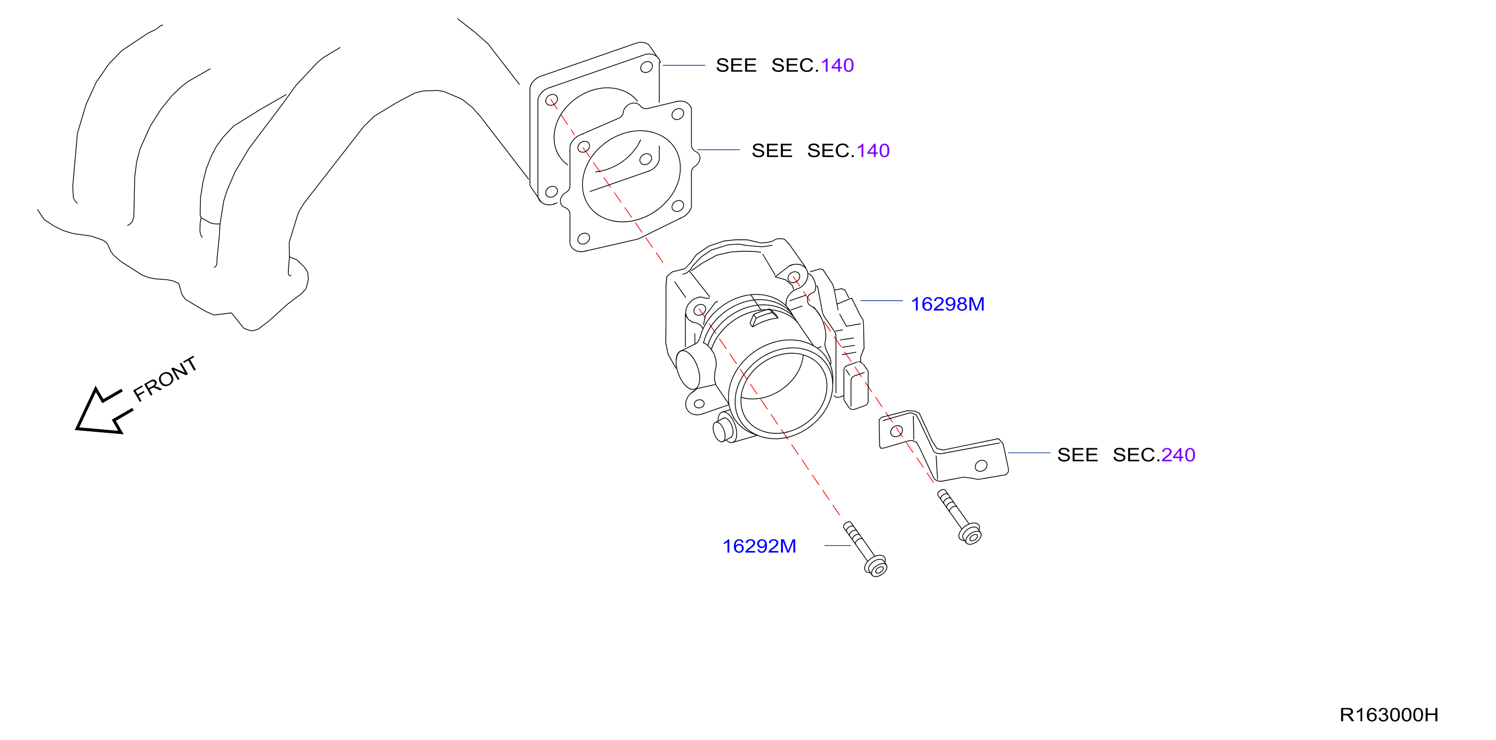 Diagram THROTTLE CHAMBER for your 2023 Nissan Rogue   