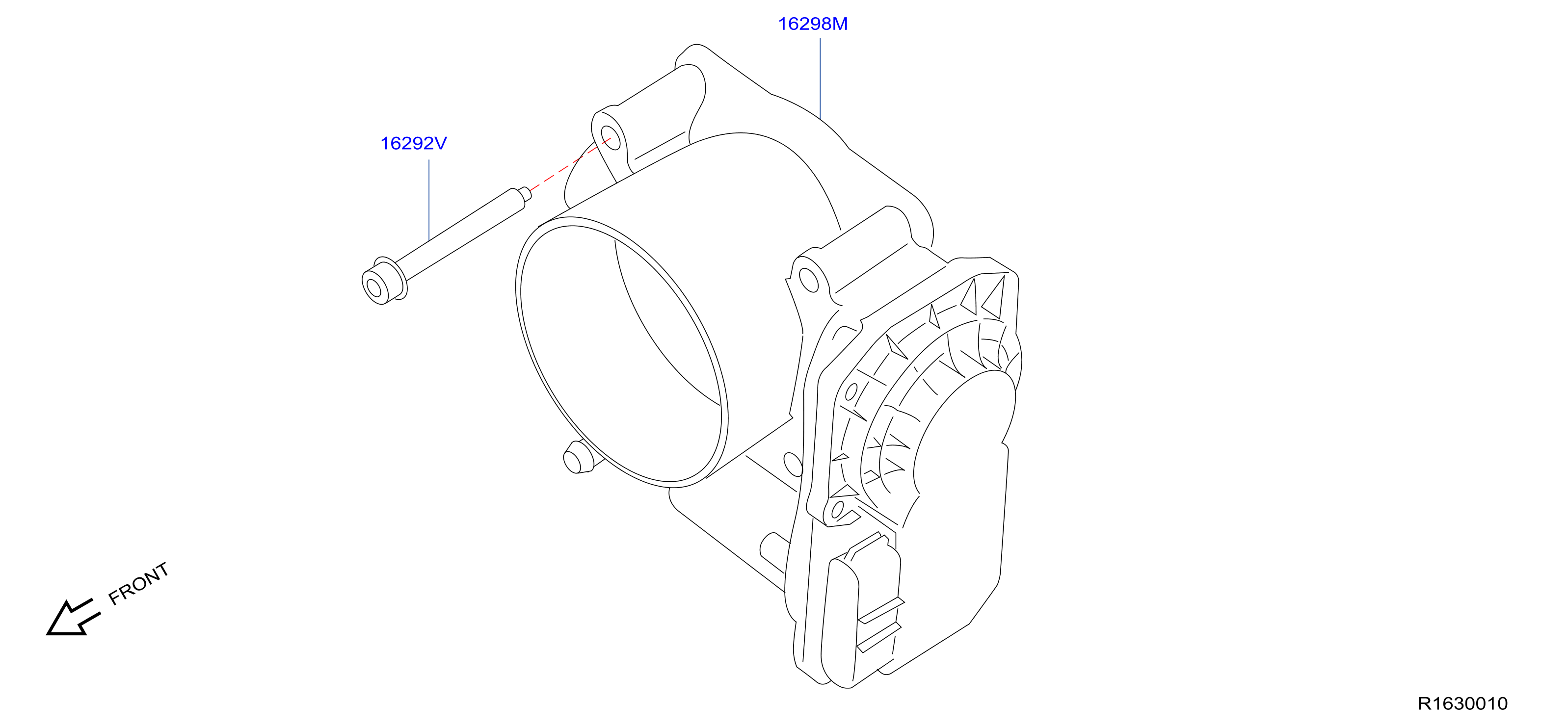 Diagram THROTTLE CHAMBER for your Nissan