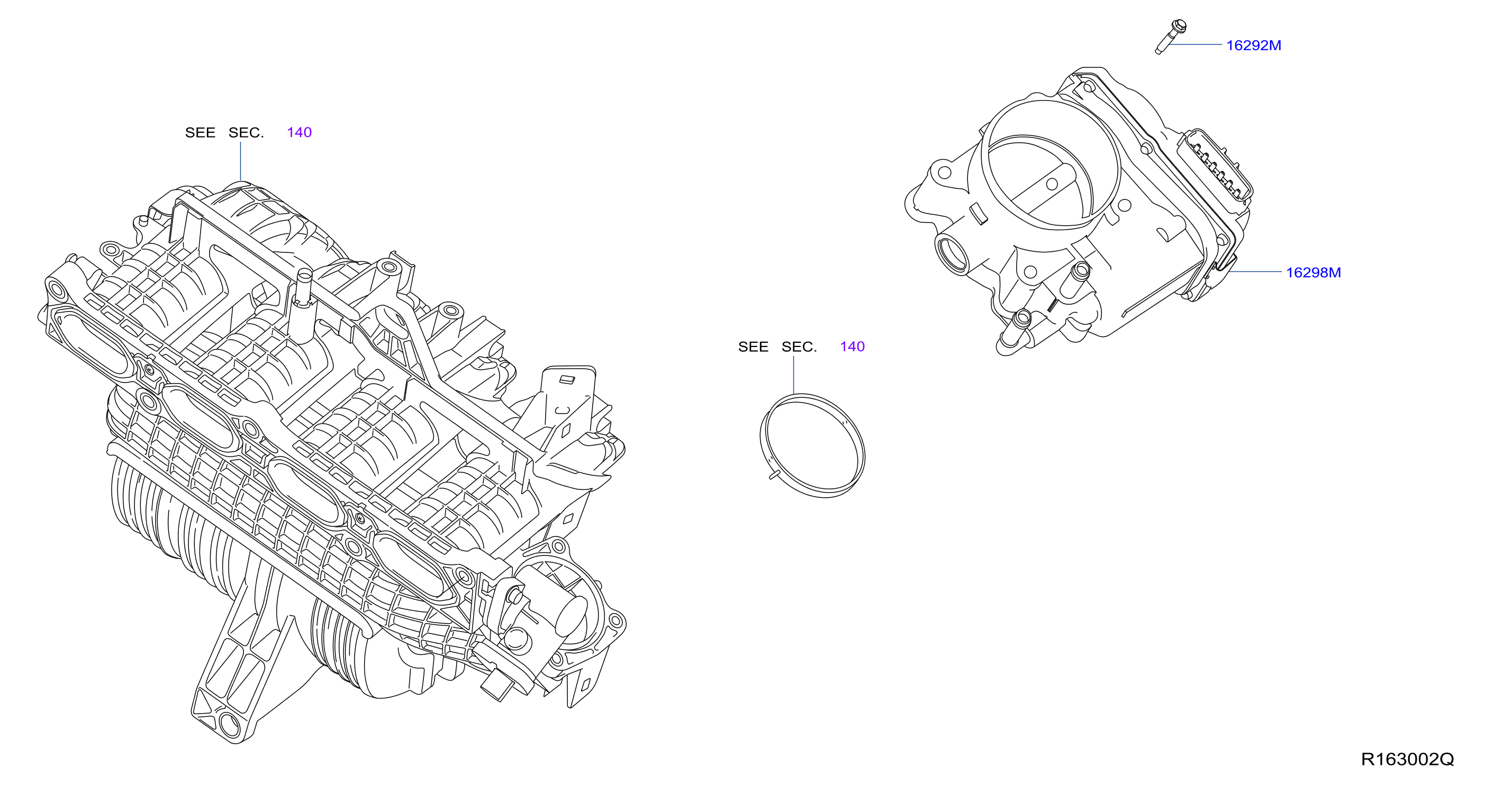 Full size assembly image of THROTTLE CHAMBER (1/1)