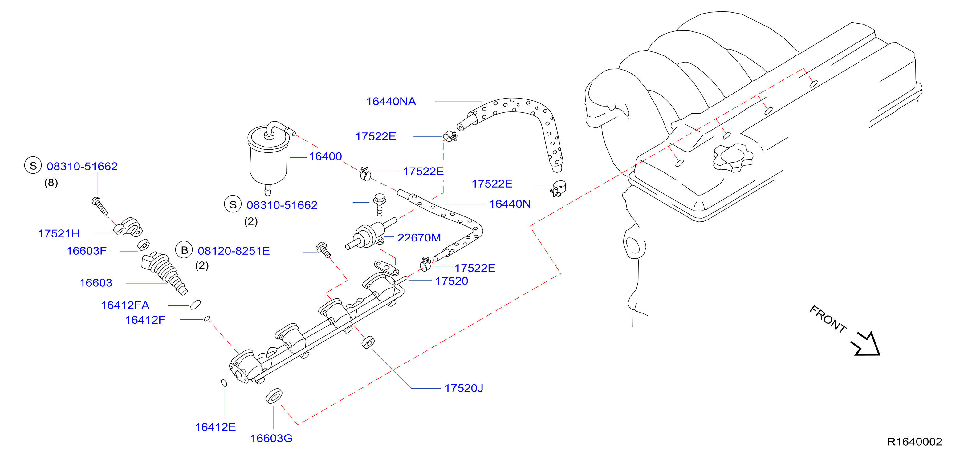 Diagram FUEL STRAINER & FUEL HOSE for your 2023 Nissan Ariya   