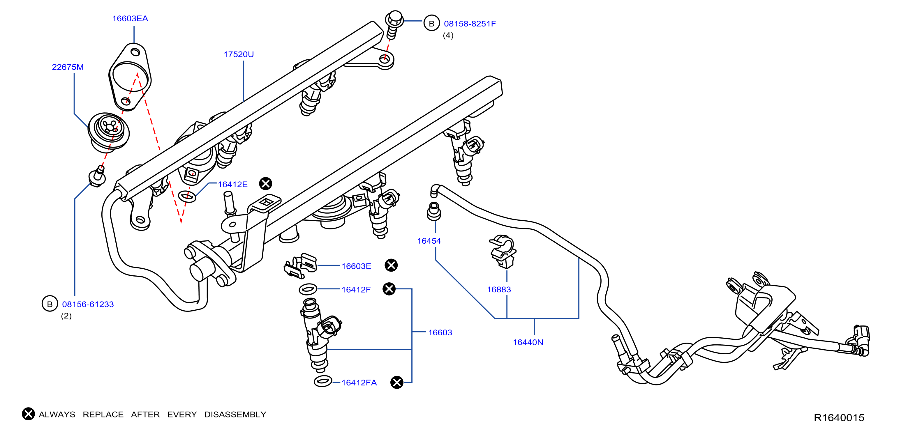 2018 Nissan Titan Fuel Injector. Fuel Injector - 16600-7S00A 