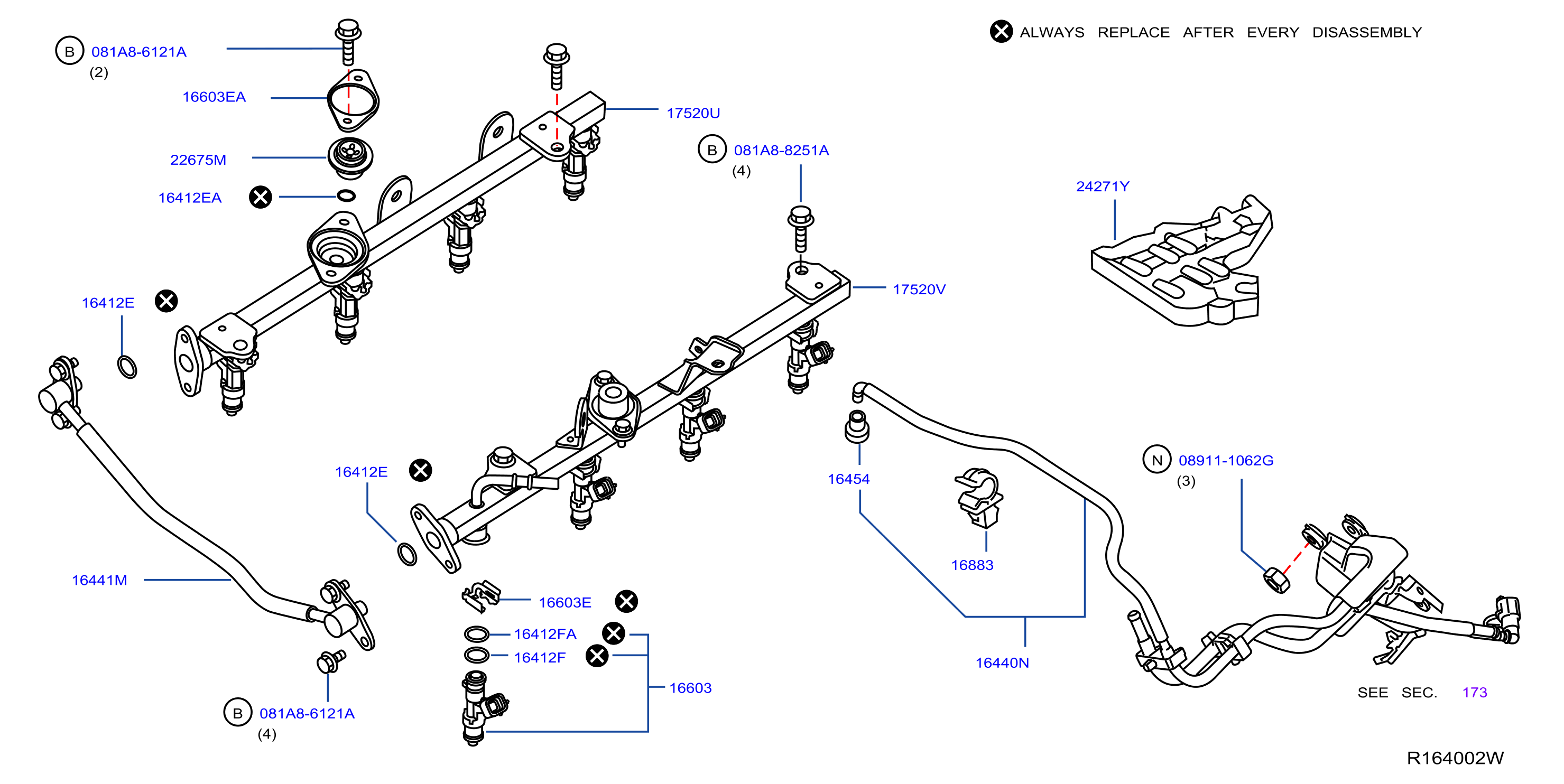 Diagram COLADOR DE COMBUSTIBLE Y MANGERA DE COMB for your Nissan