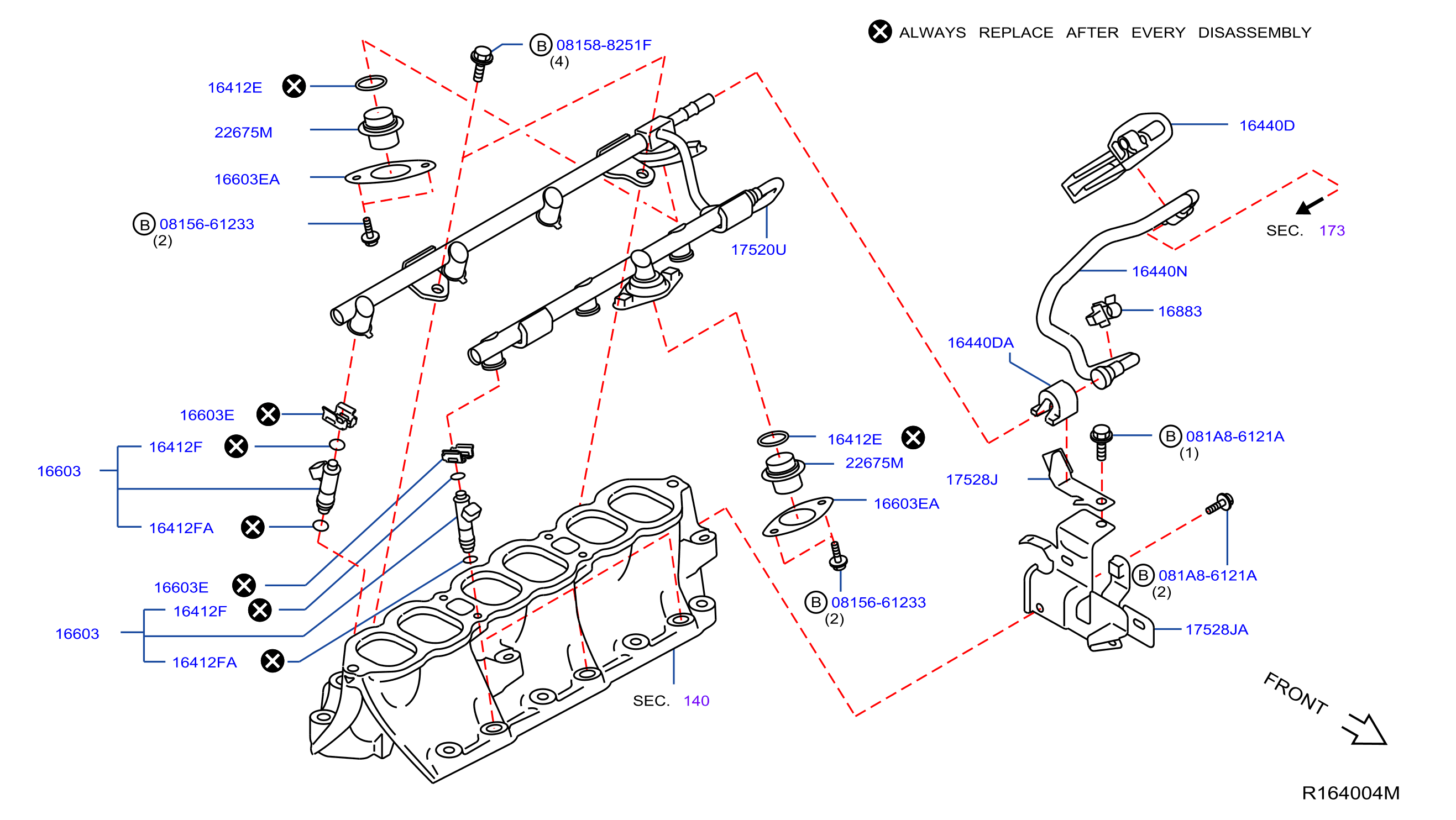 Diagram FUEL STRAINER & FUEL HOSE for your Nissan Quest  