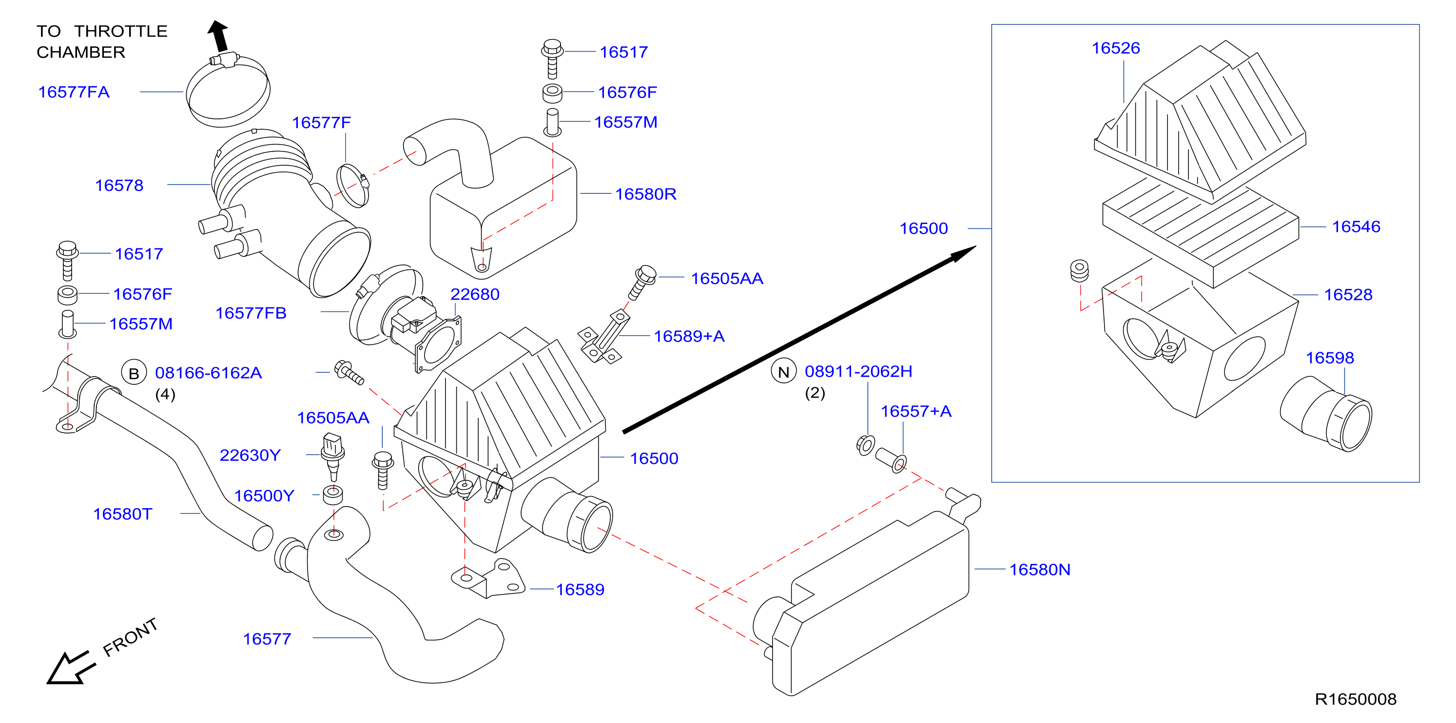 Diagram AIR CLEANER for your Nissan Xterra  