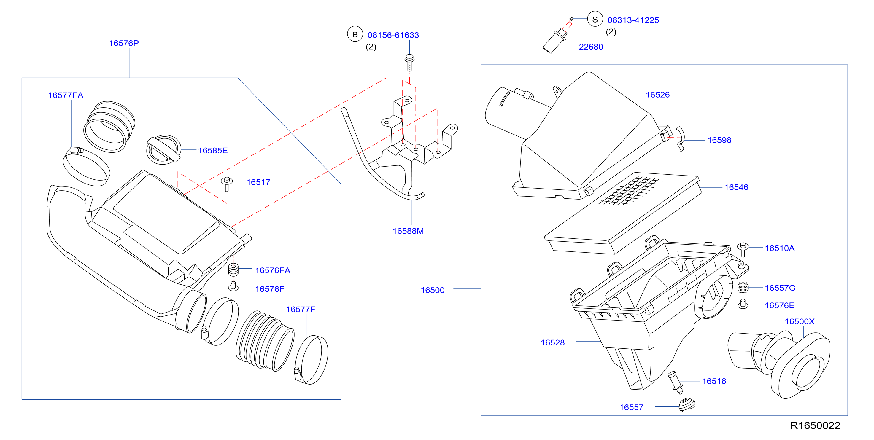 Diagram AIR CLEANER for your 2017 Nissan NV200 TAXI   