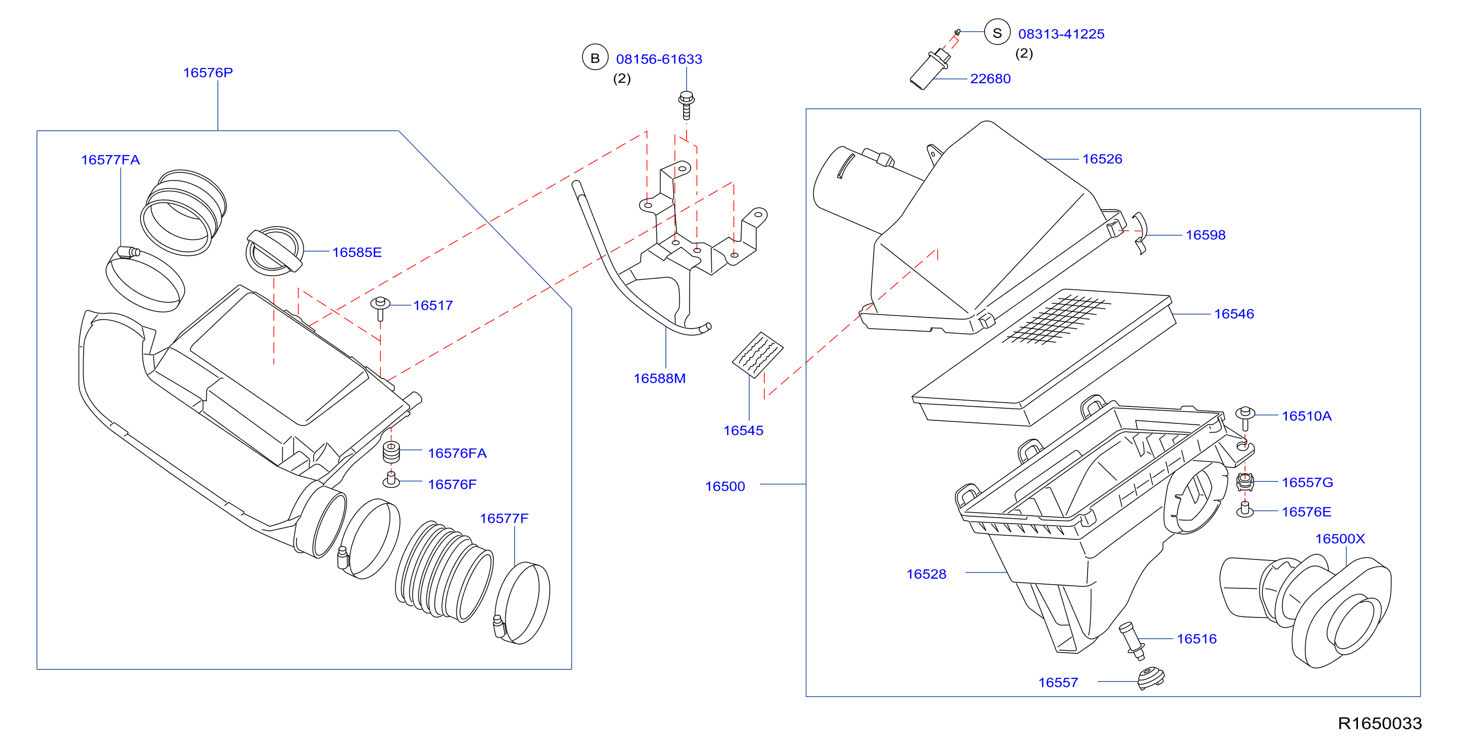 Diagram FILTRO DE AIRE for your Nissan