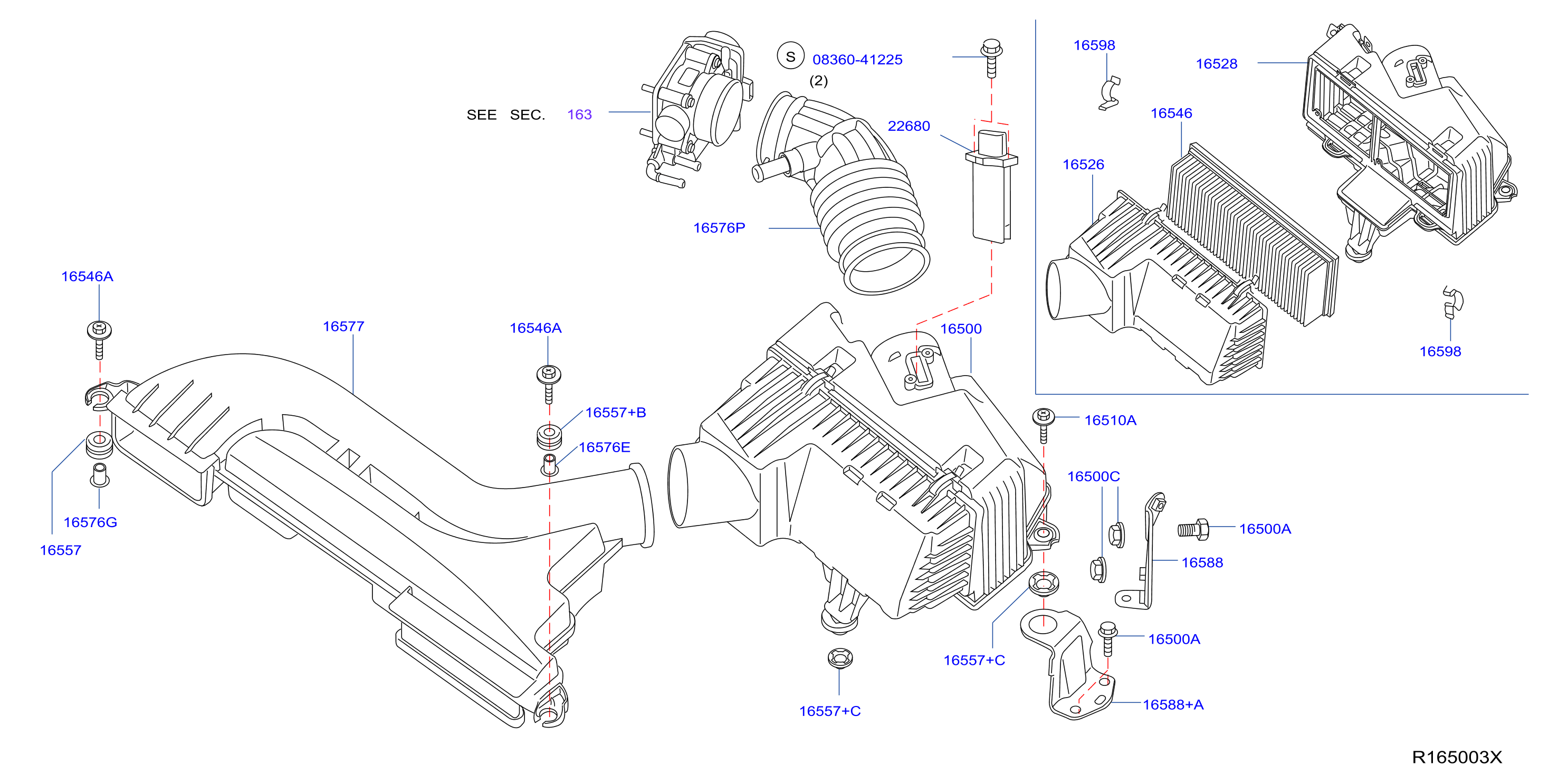 Diagram AIR CLEANER for your 2022 Nissan Altima   