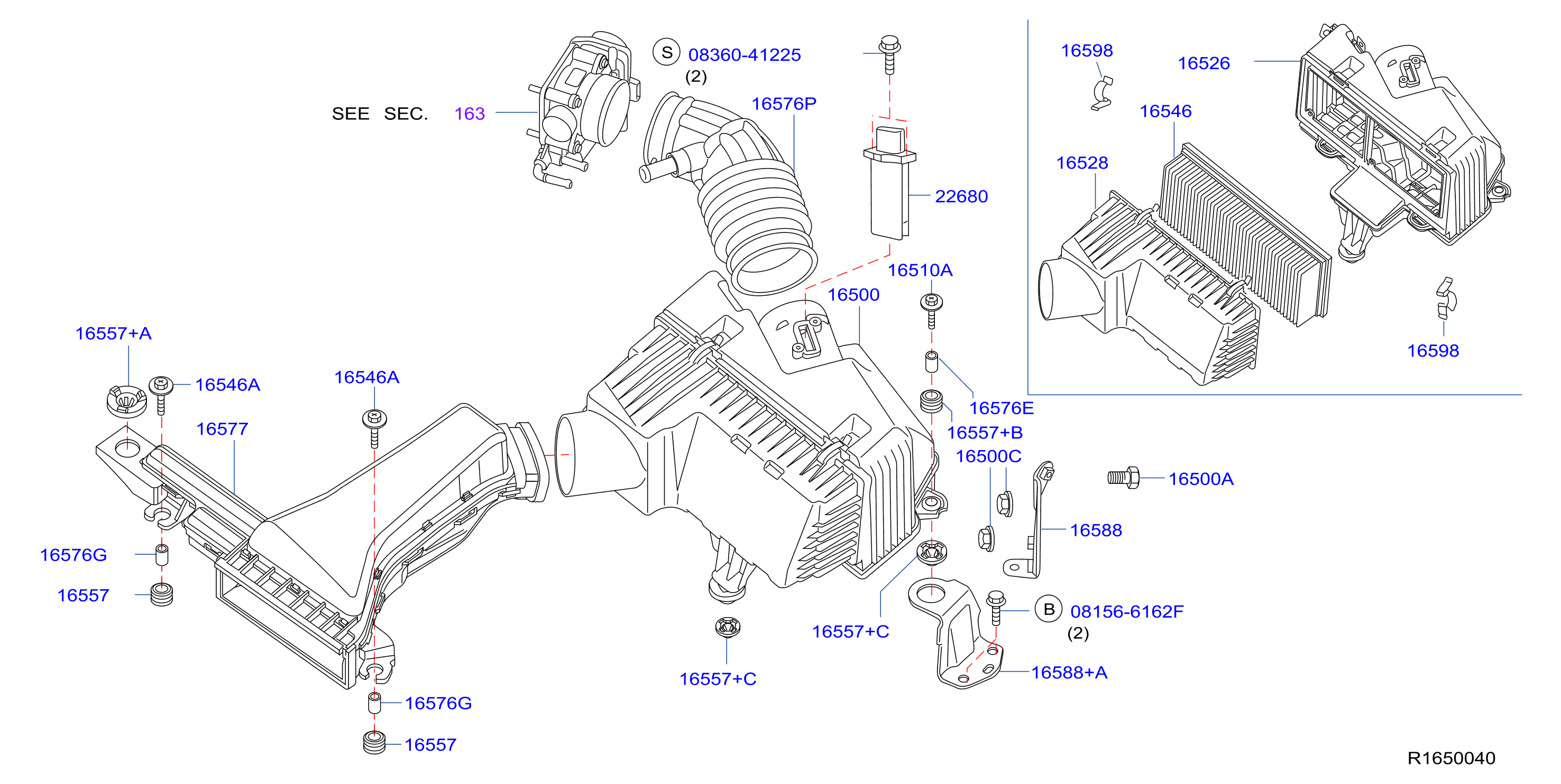 Diagram AIR CLEANER for your Nissan Altima  