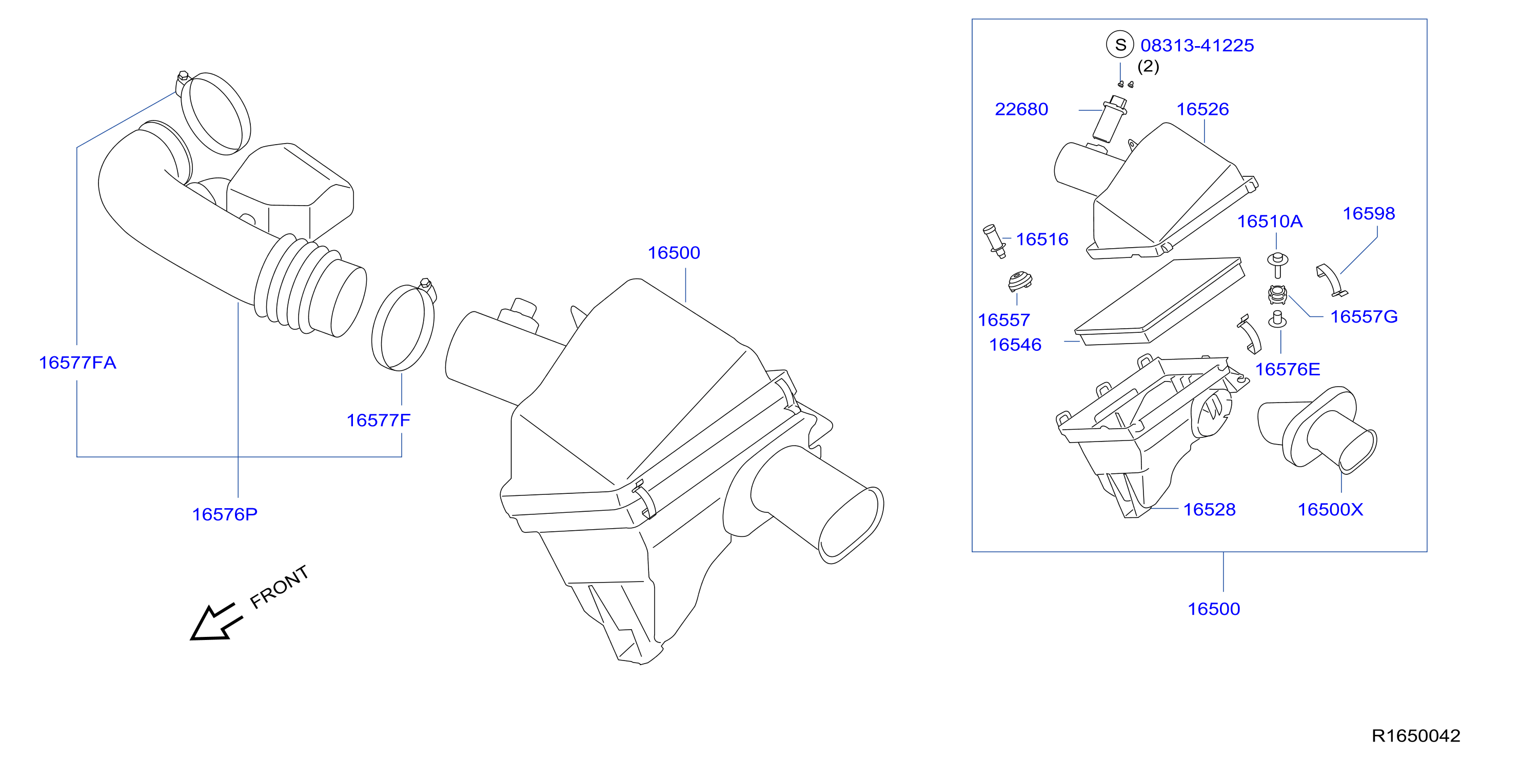 Diagram AIR CLEANER for your 2017 Nissan NV200 TAXI   