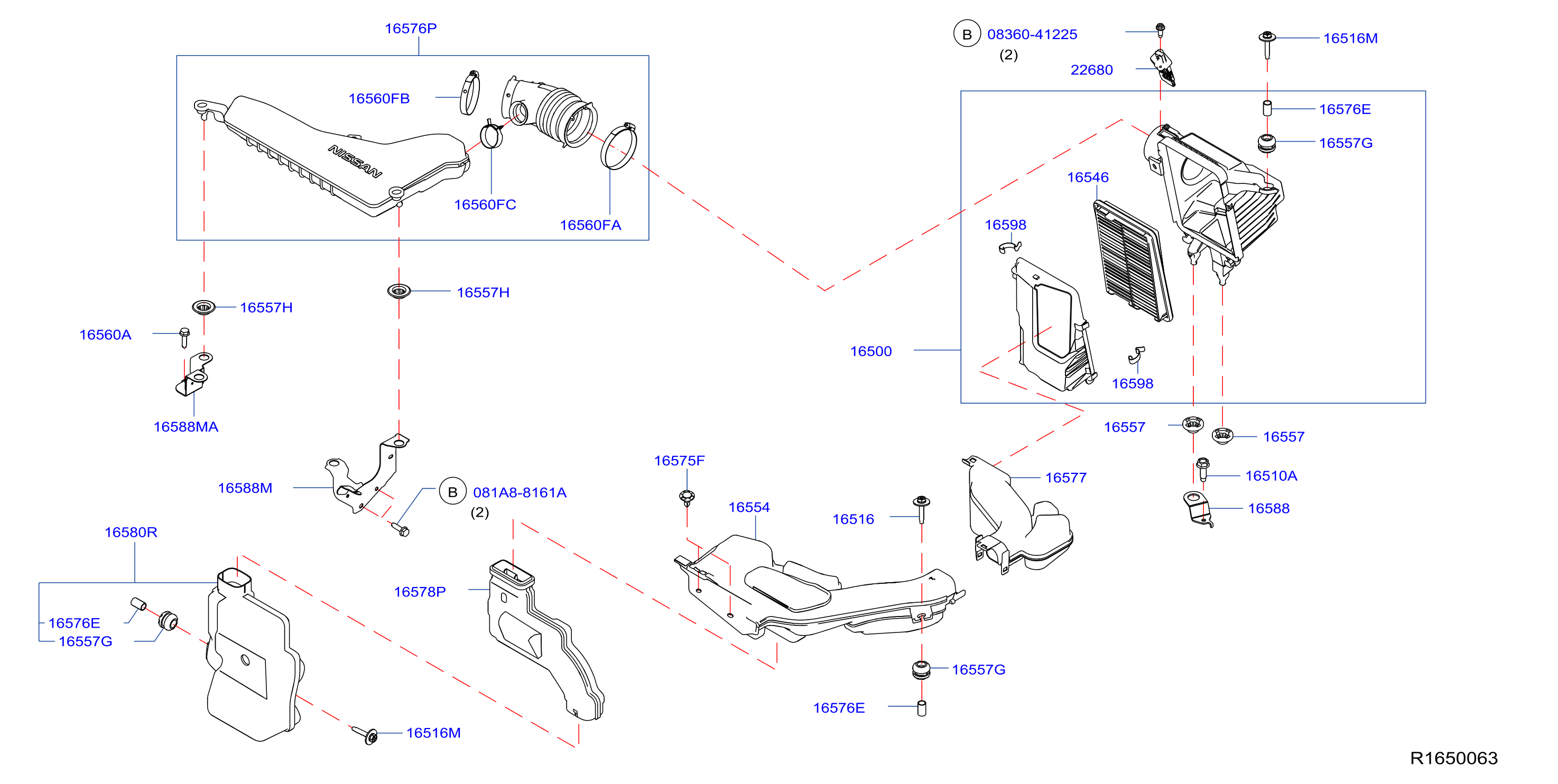 Diagram AIR CLEANER for your Nissan