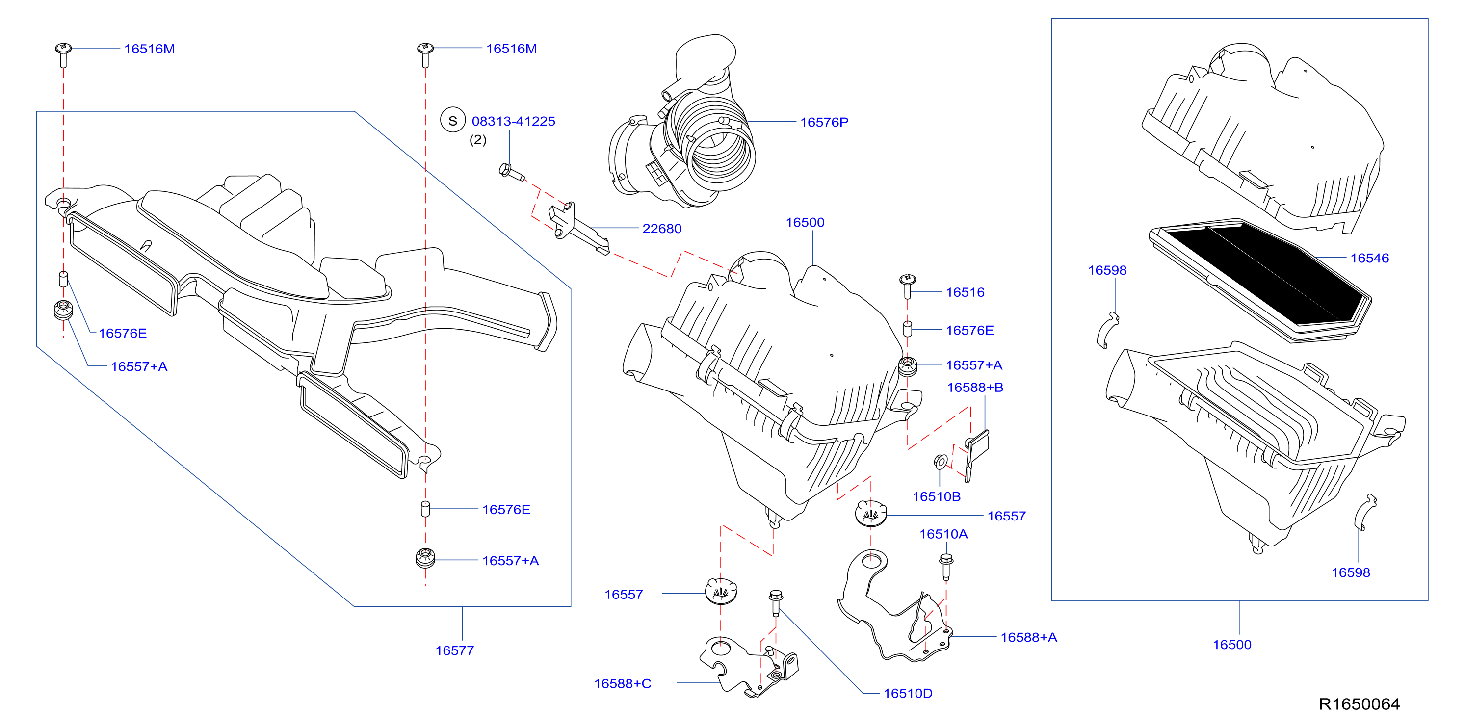 Diagram AIR CLEANER for your Nissan