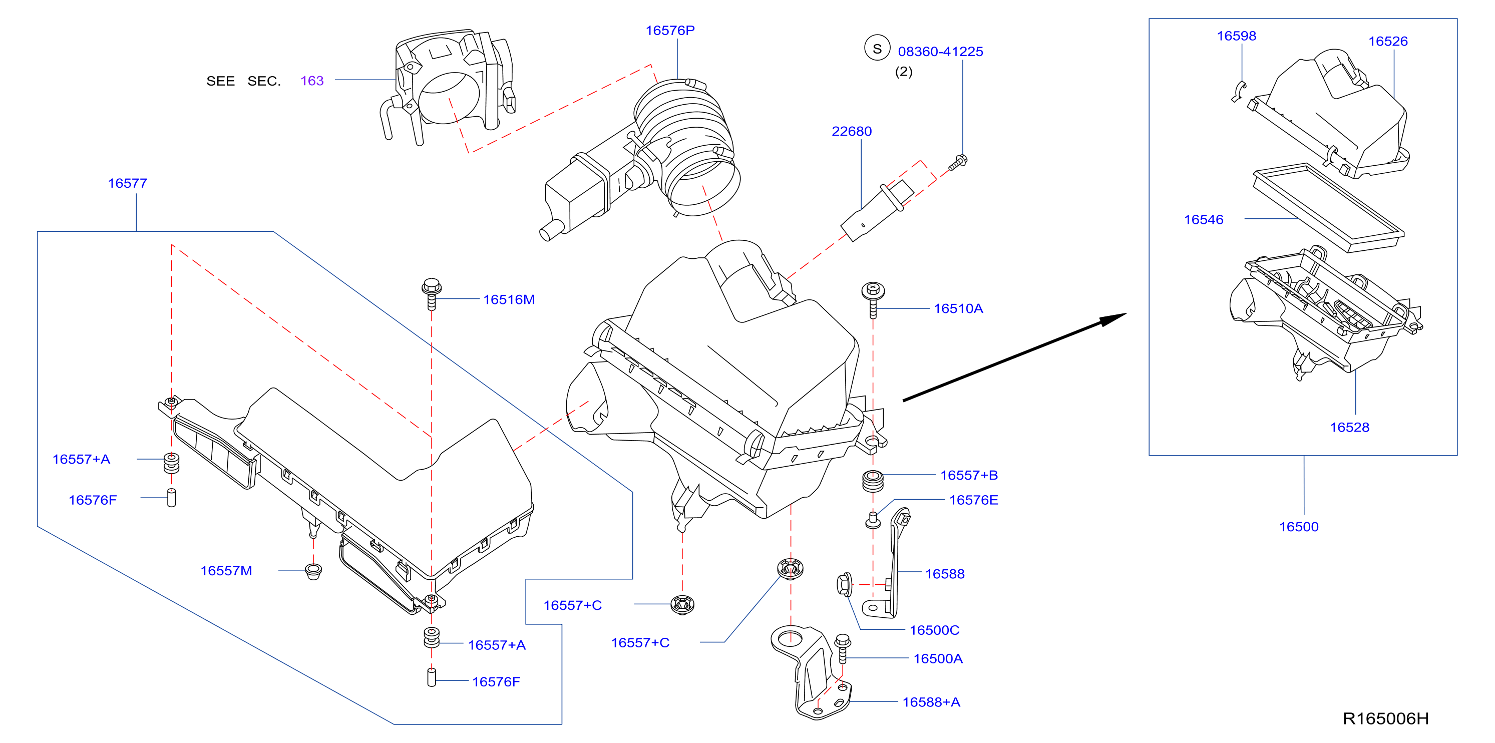 Diagram AIR CLEANER for your Nissan Maxima  