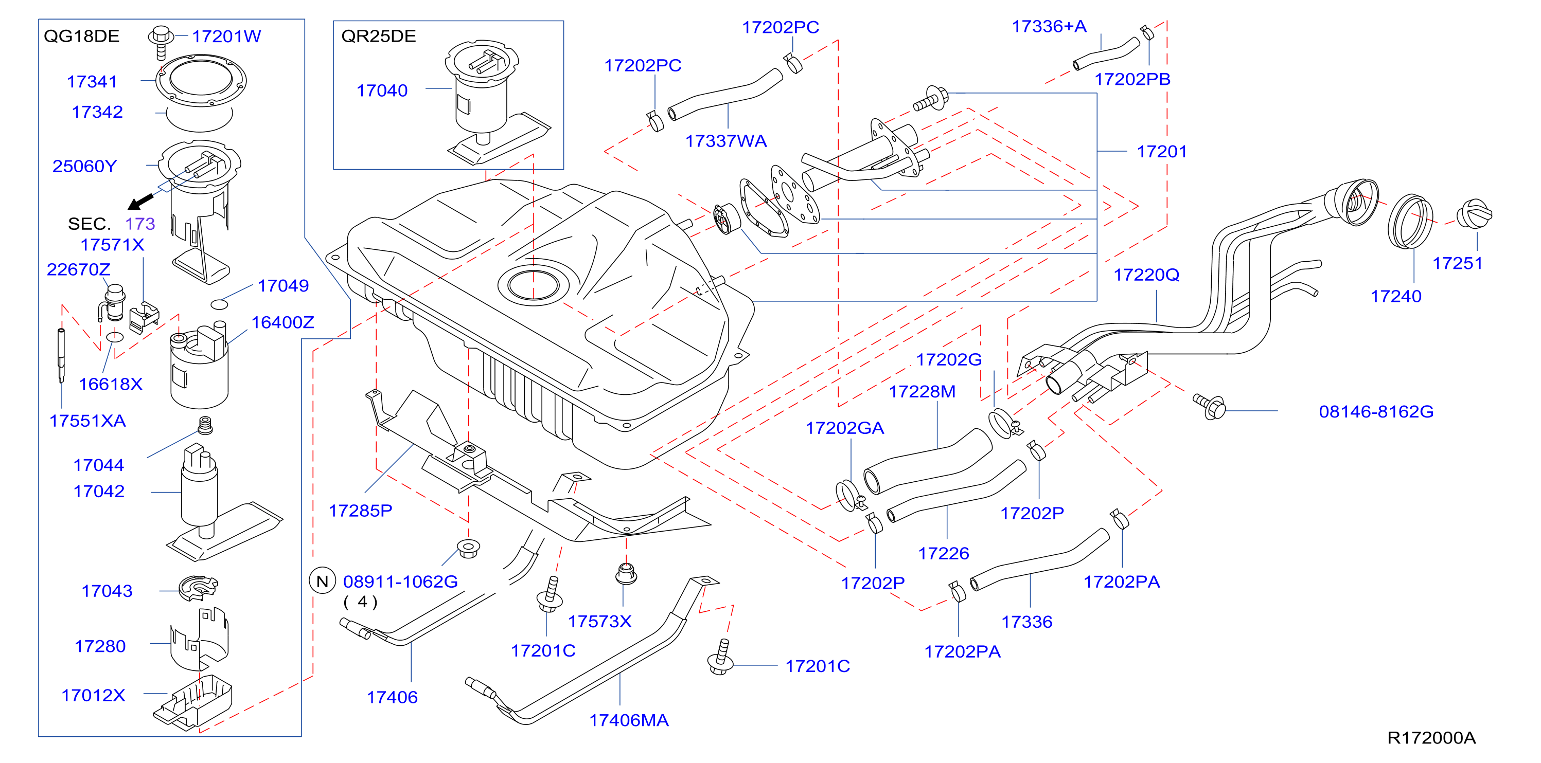 Diagram DEPÓSITO DE COMBUSTIBLE for your 2021 Nissan Altima   