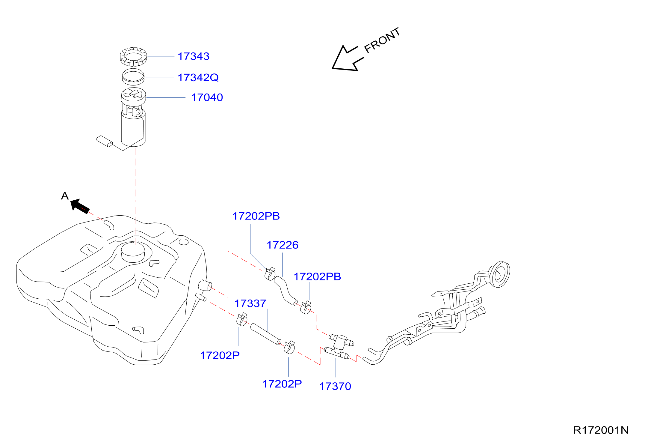 Diagram DEPÓSITO DE COMBUSTIBLE for your 2021 Nissan Altima   