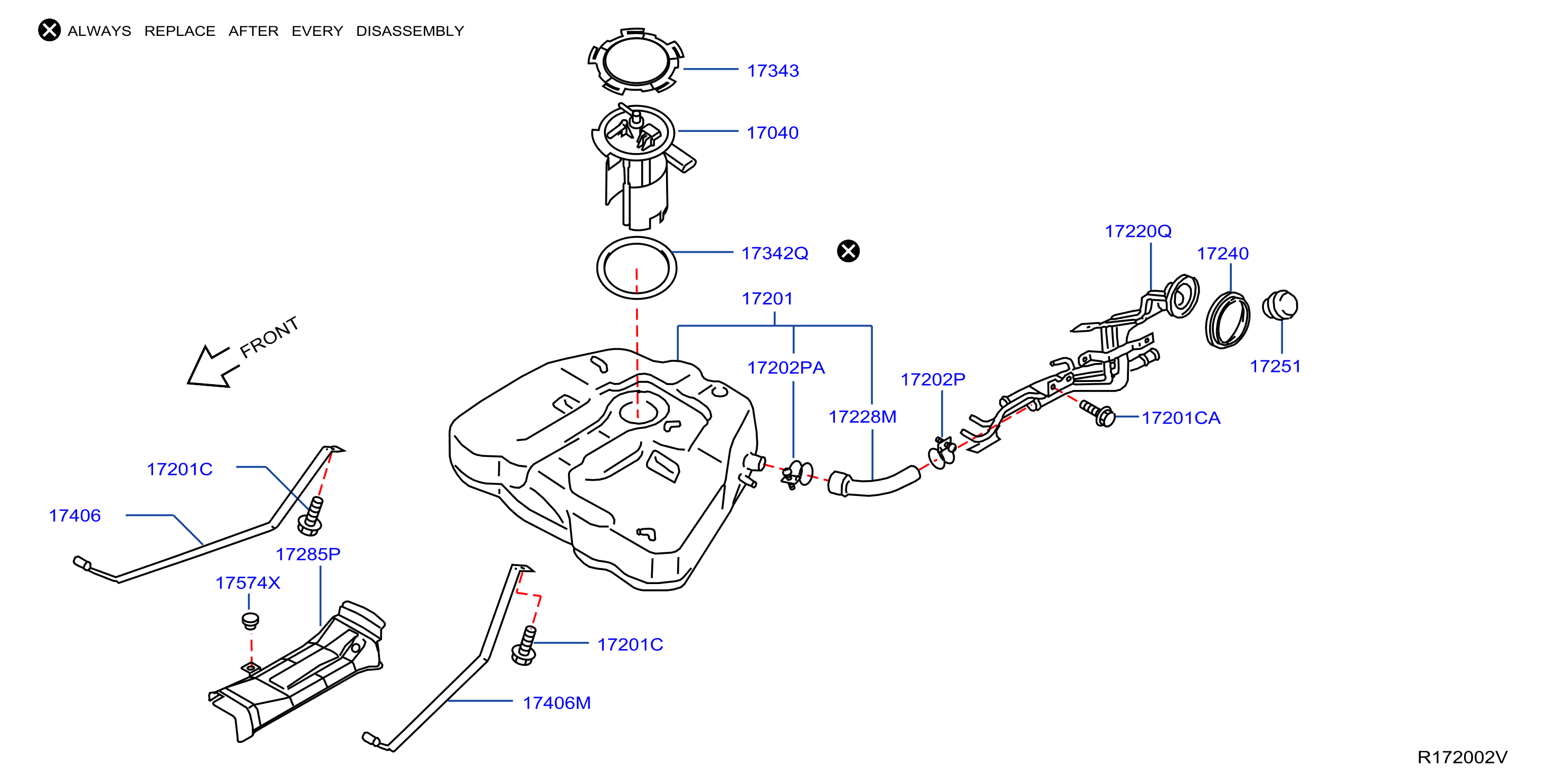 2003 Nissan Xterra Fuel Tank Sending Unit 25060ZX00A Genuine